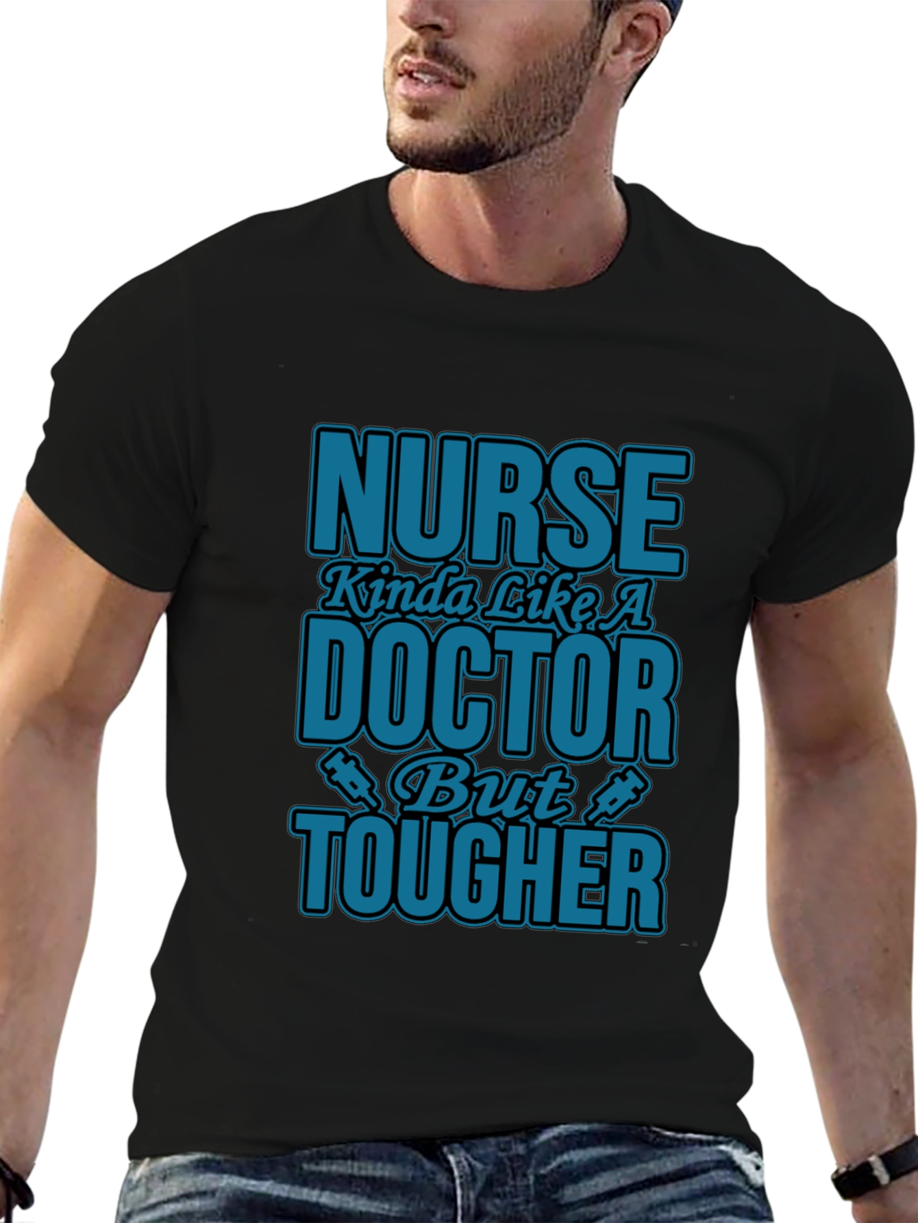 Nurse Tougher Than Doctor Novelty Graphic T-Shirt