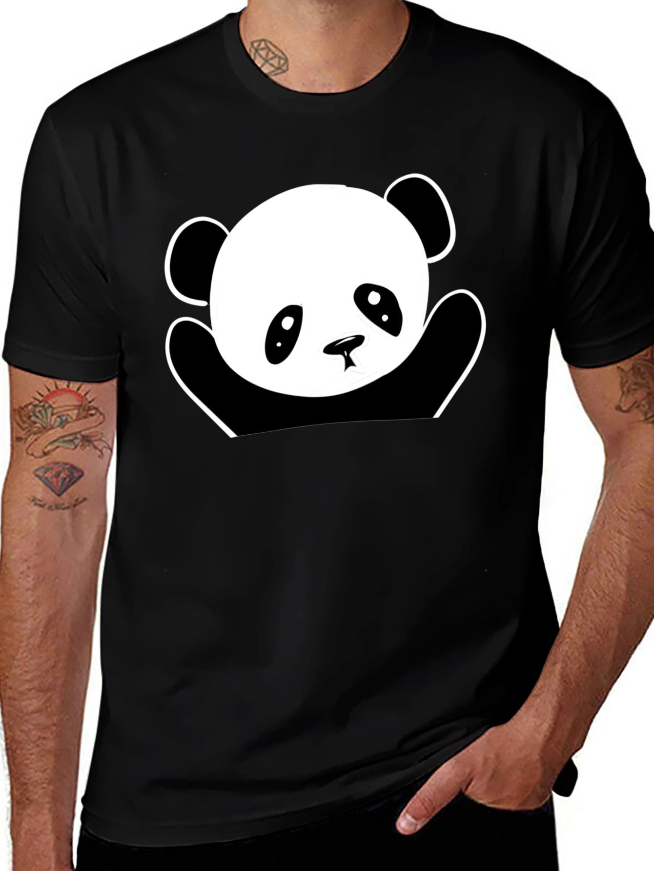 Black Panda Graphic T-Shirt - Cute & Comfy