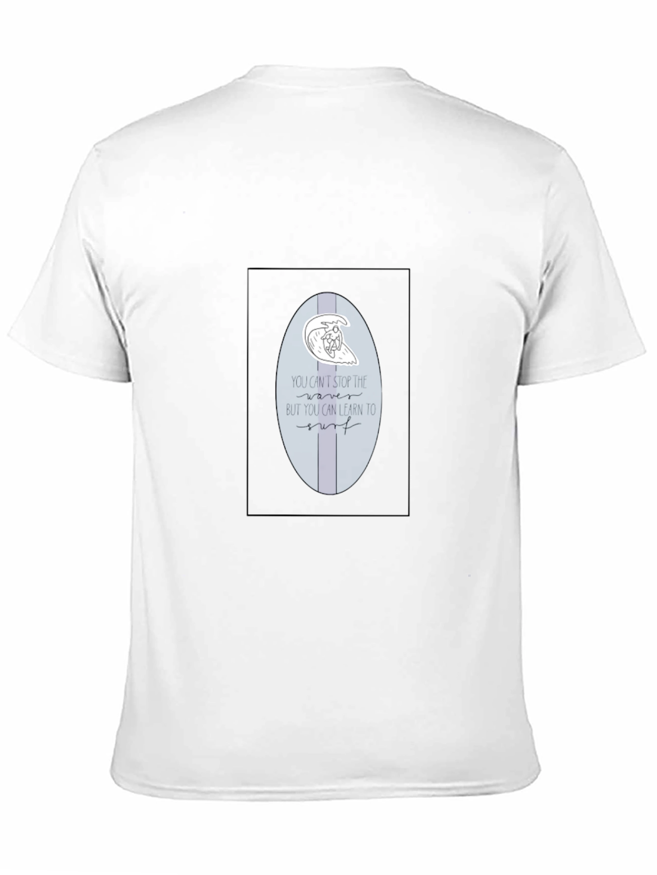 Cool Surfboard Tee - Casual Black T-Shirt