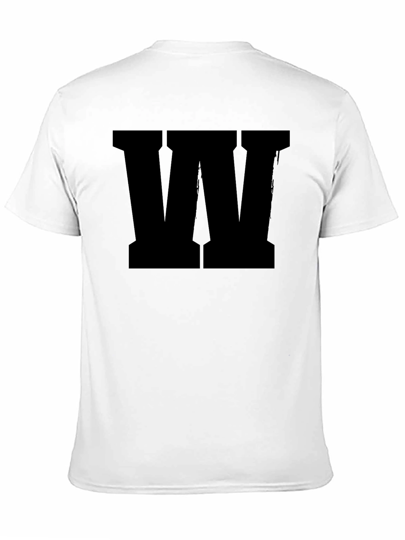 Bold Letter W Graphic Tee - Classic Black