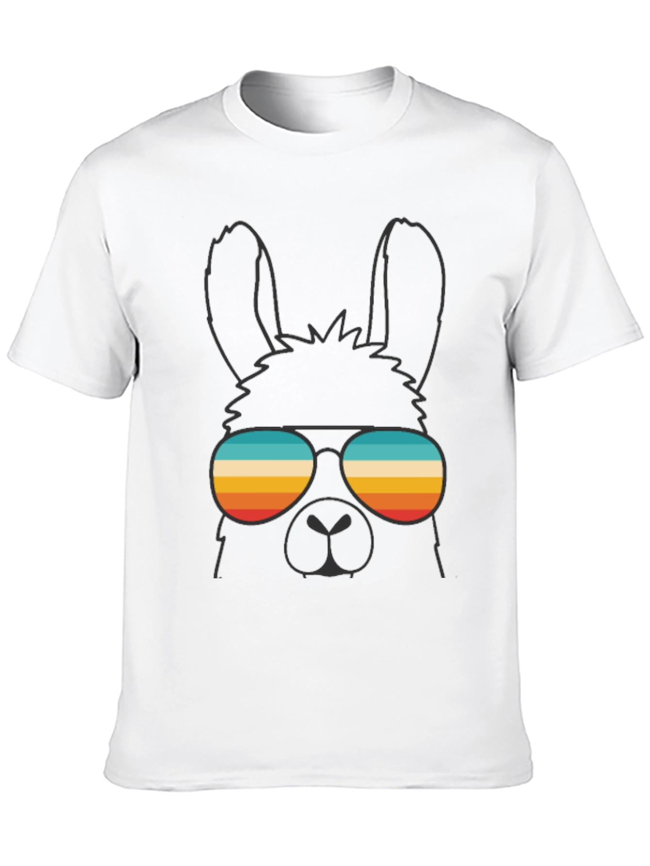 Cool Llama T-Shirt - Retro Sunglasses Design