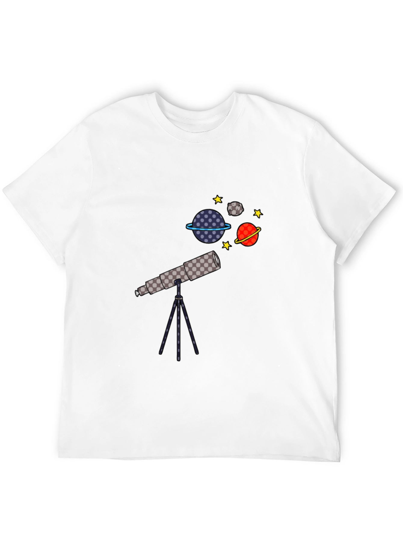 Space Explorer T-Shirt - Telescope Planets Graphic Tee
