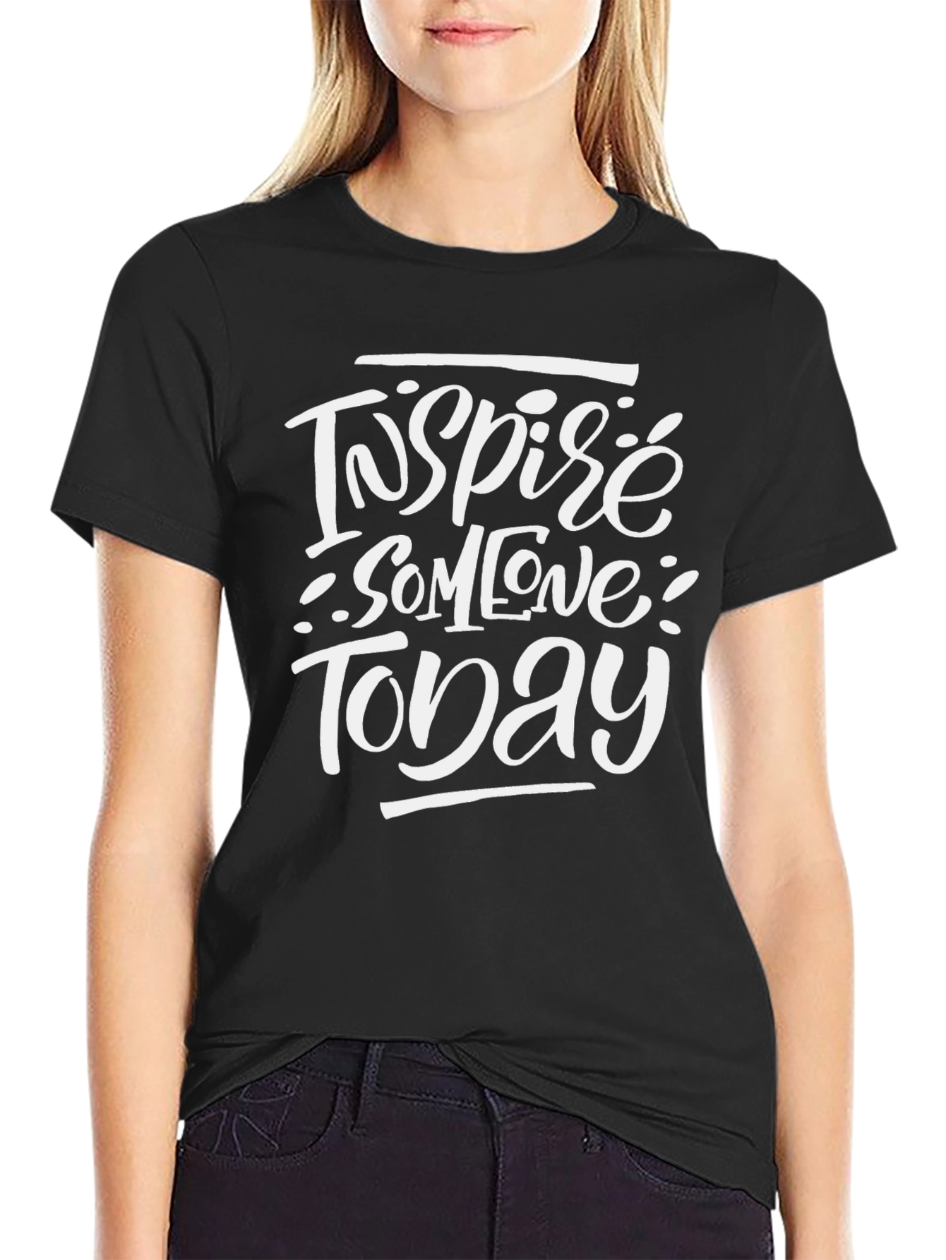 Inspire Someone Today Black Graphic T-Shirt