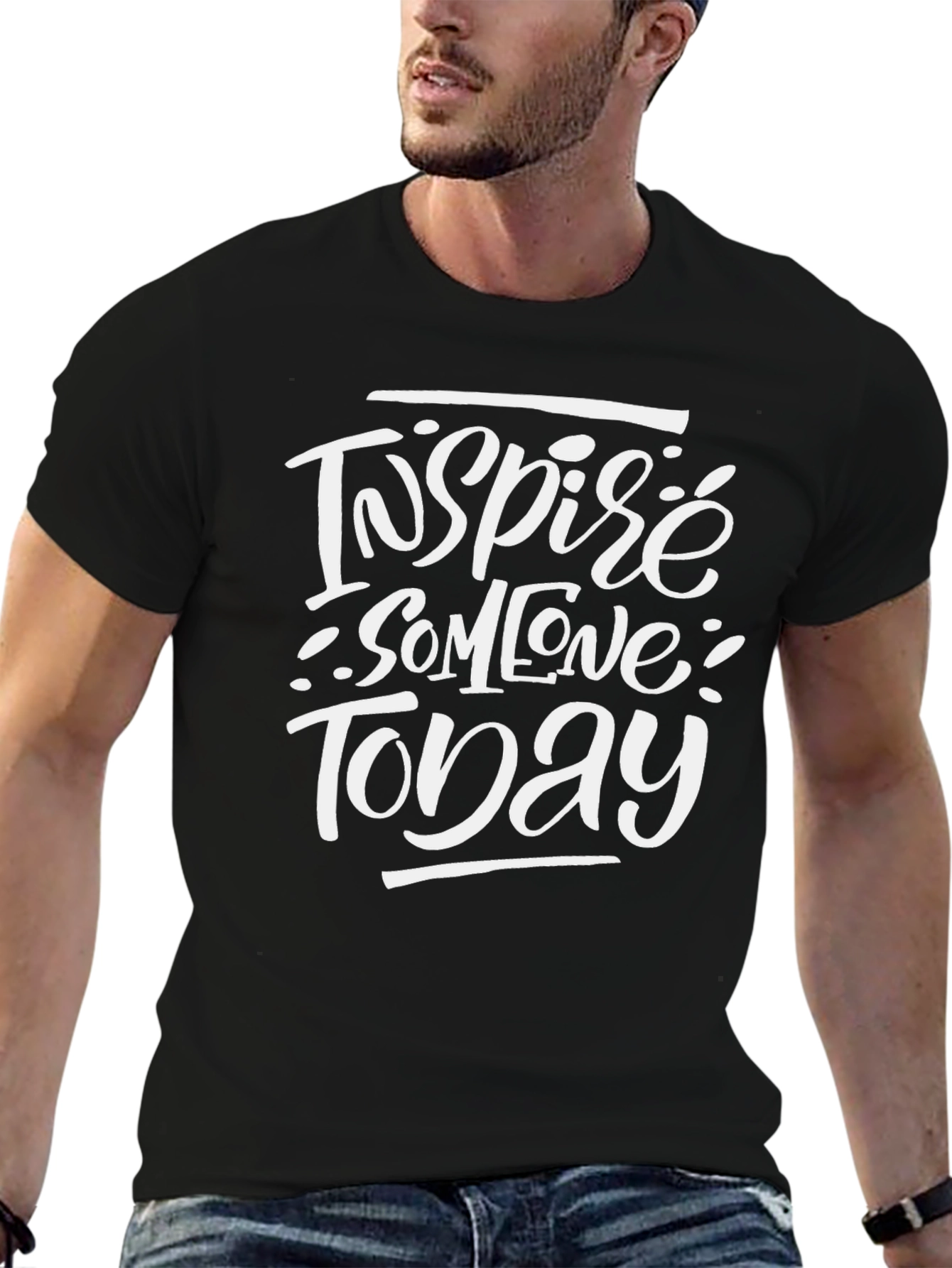 Inspire Someone Today Black Graphic T-Shirt
