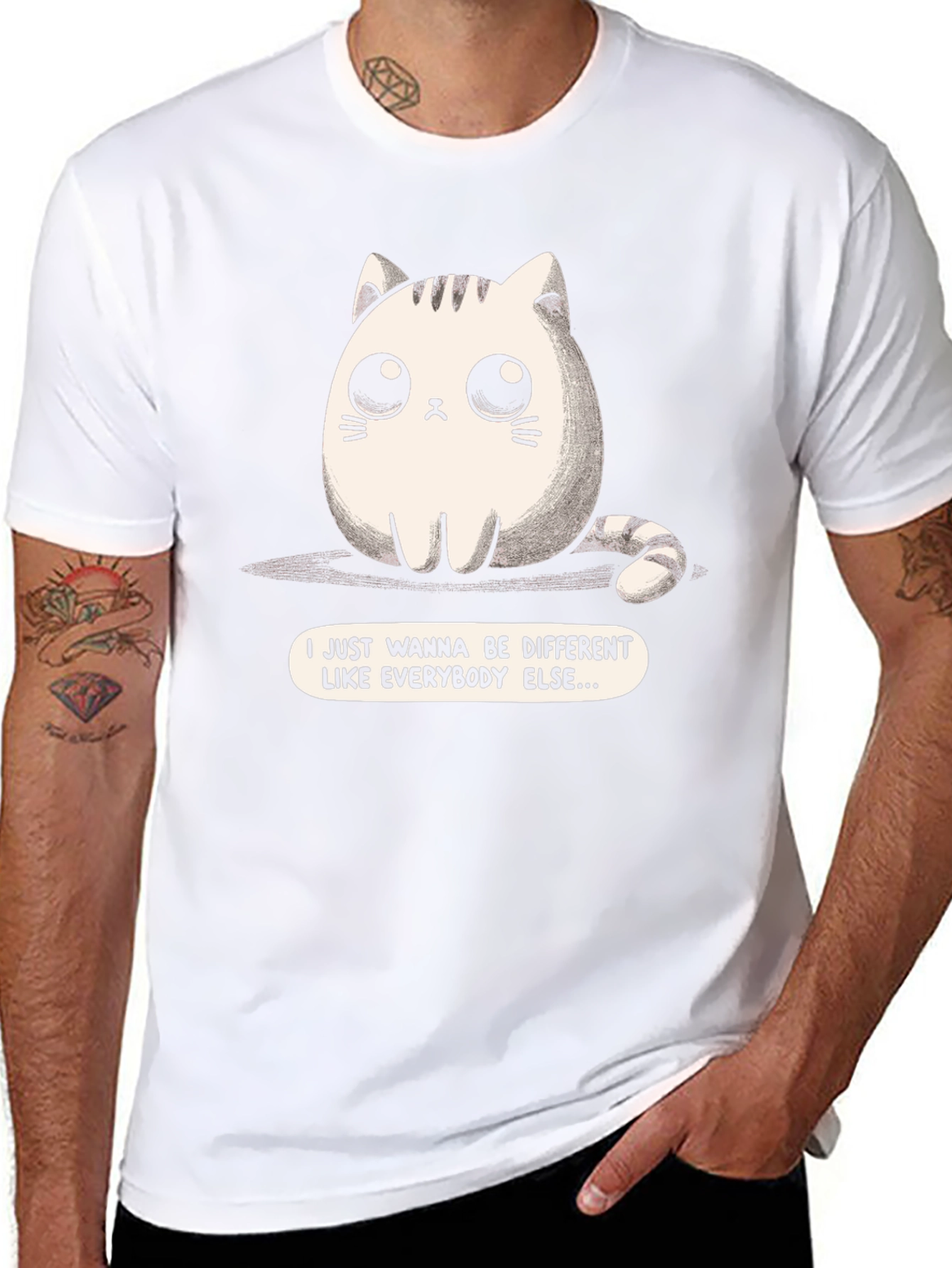 Unique Cat Graphic T-Shirt - Be Different!