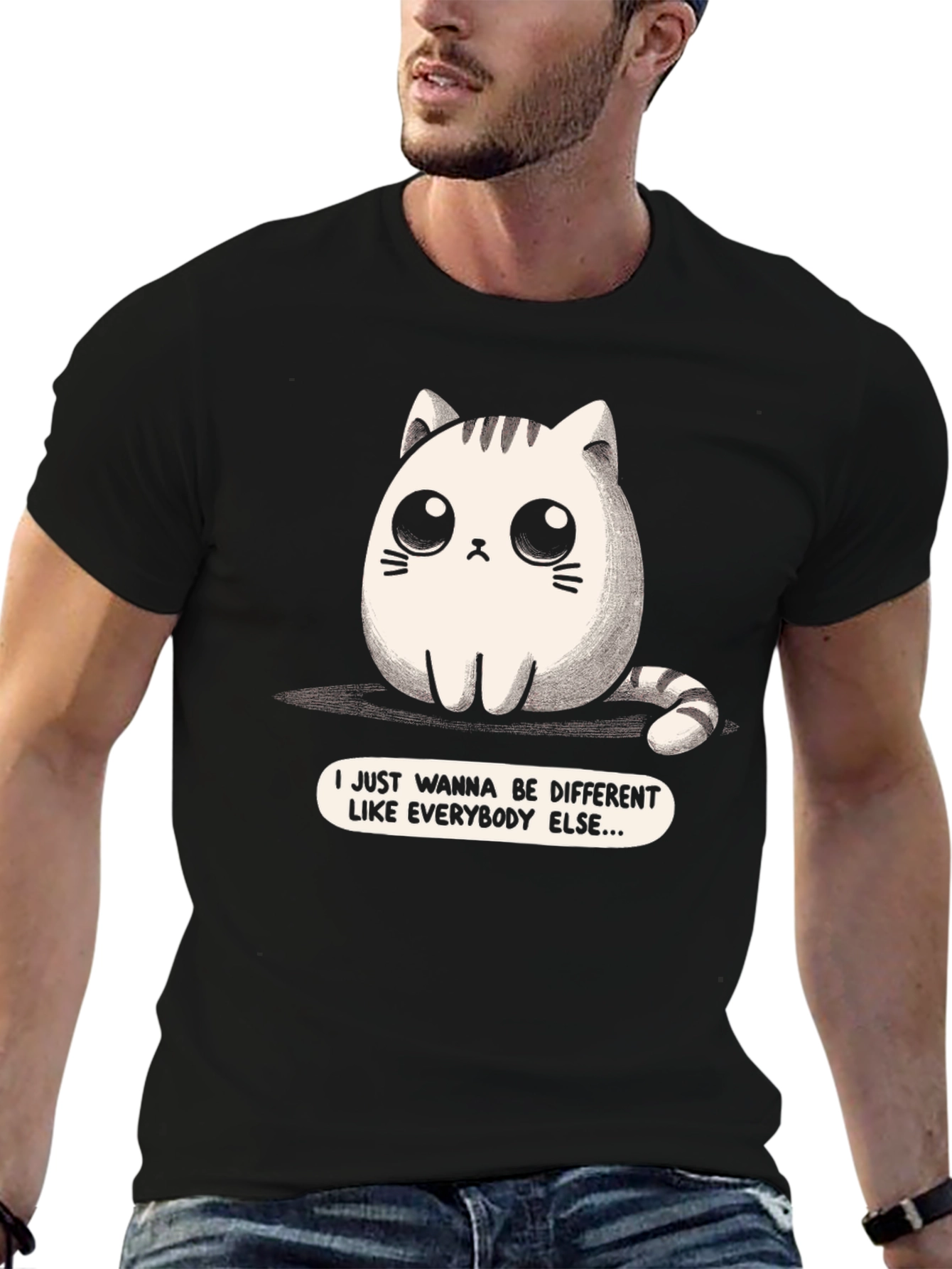 Unique Cat Graphic T-Shirt - Be Different!