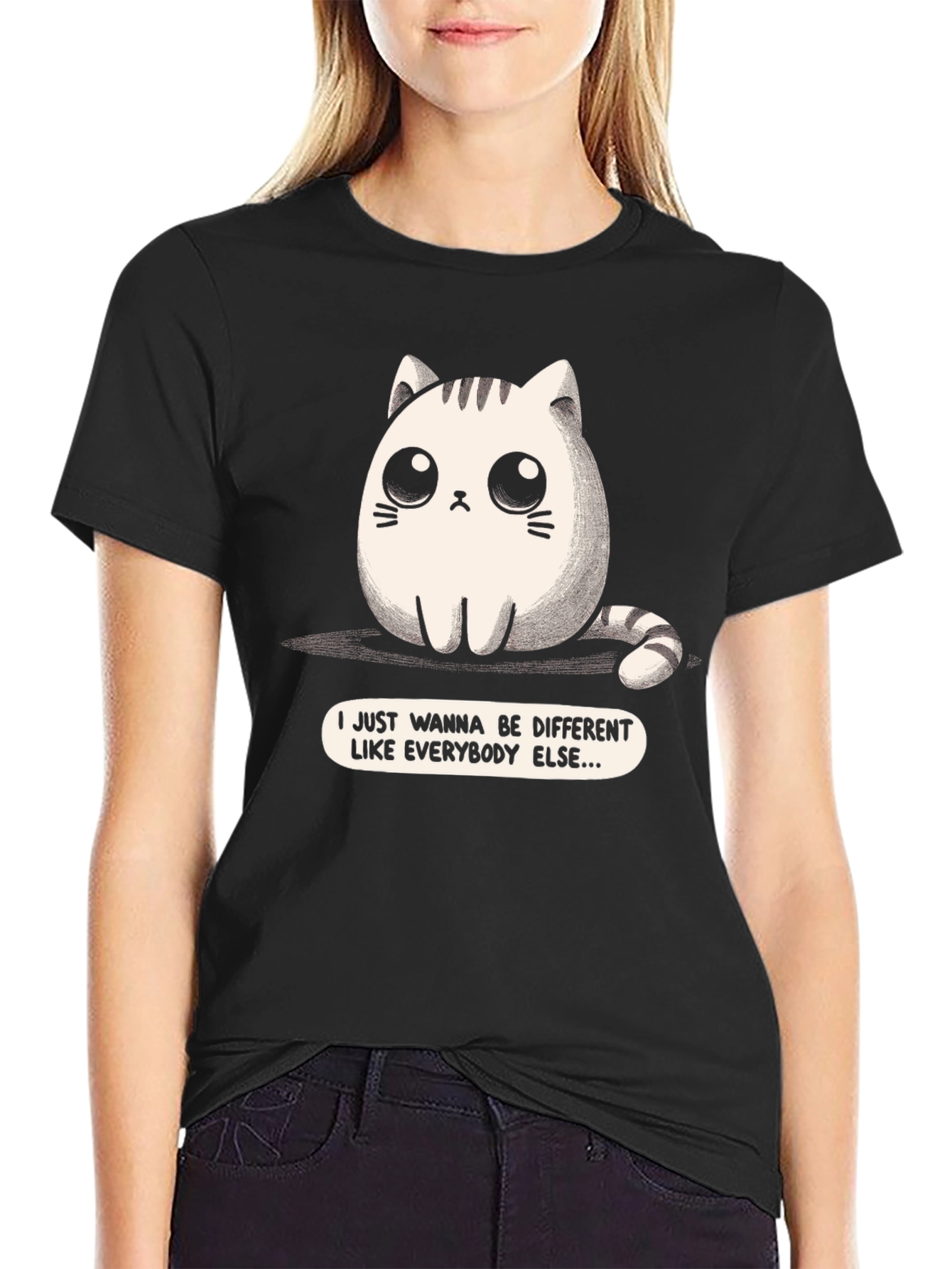 Unique Cat Graphic T-Shirt - Be Different!