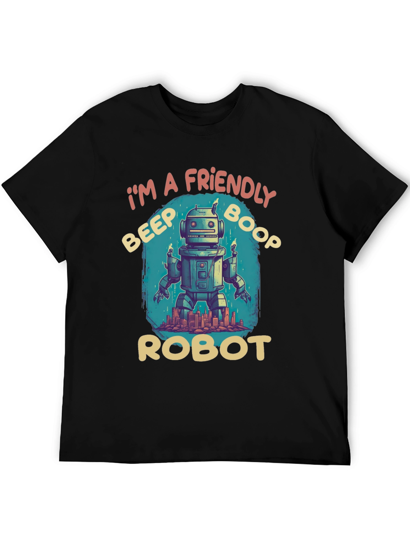 Friendly Robot T-Shirt: Beep Boop Style