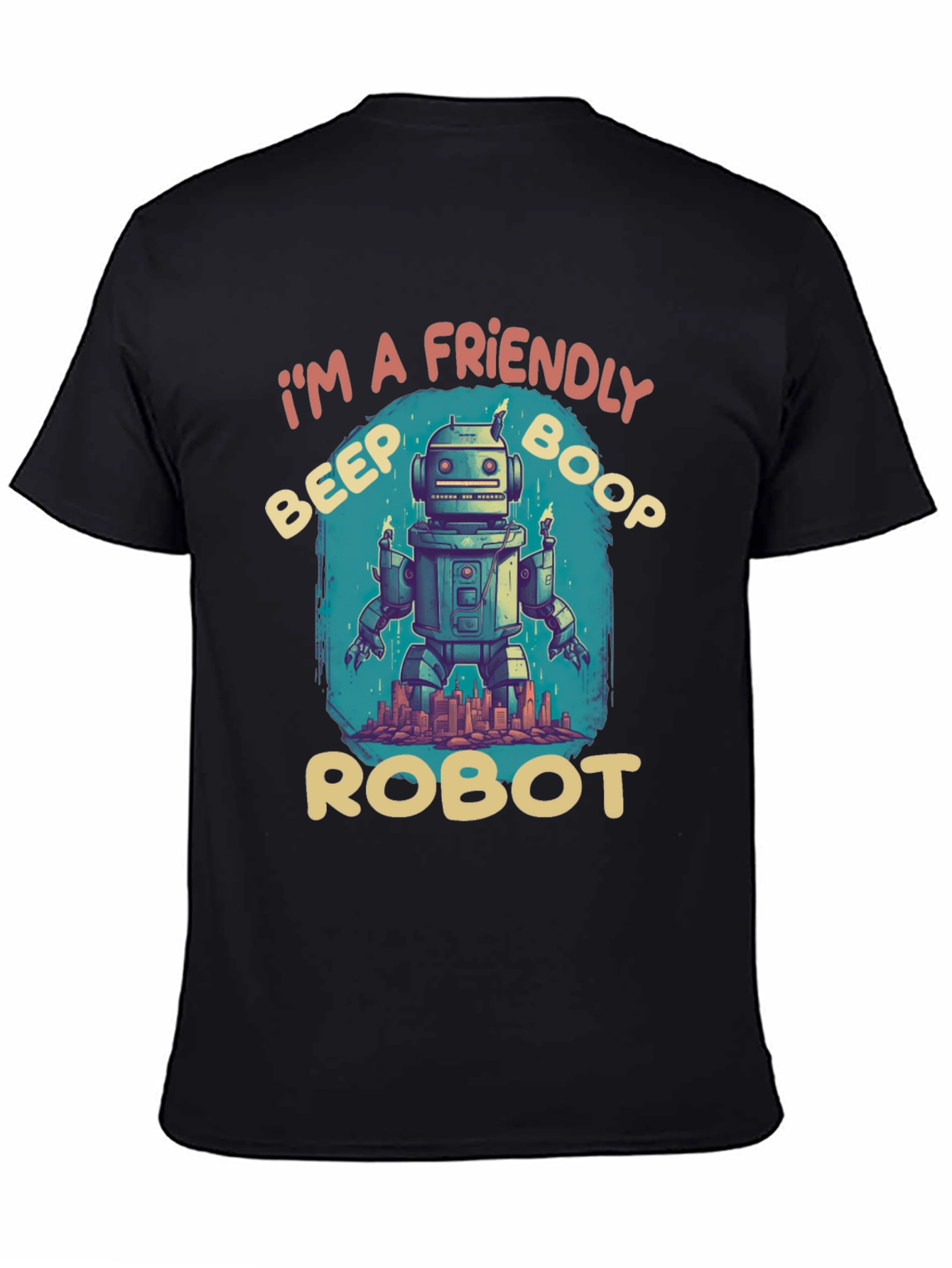 Friendly Robot T-Shirt: Beep Boop Style