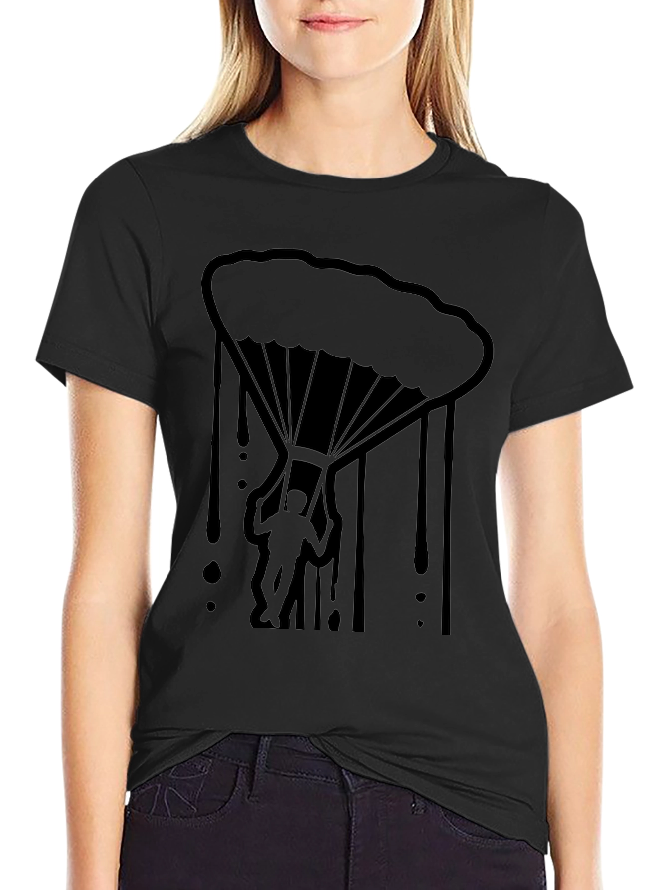 Parachute Black Graphic T-Shirt