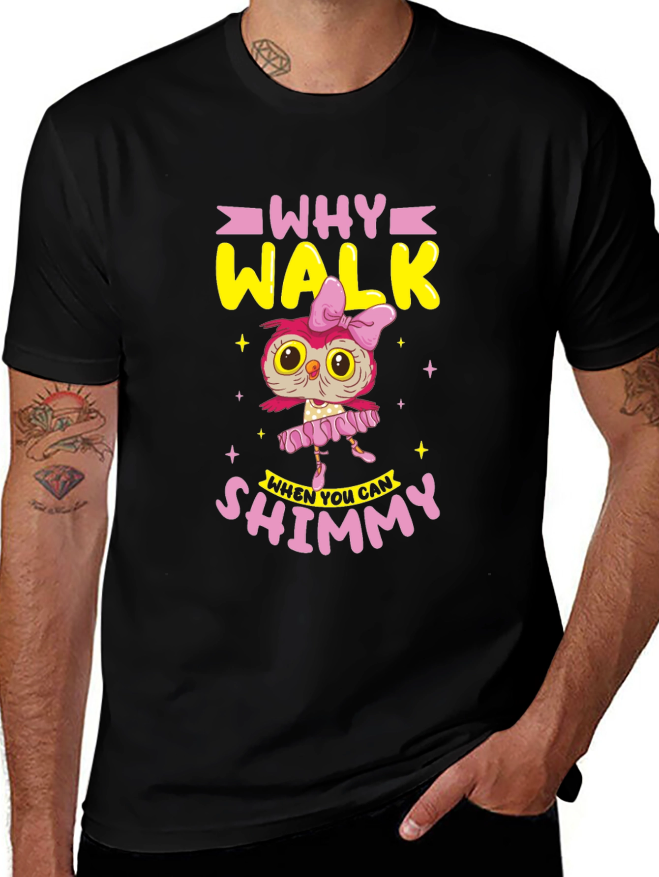 Why Walk Shimmy Owl T-Shirt