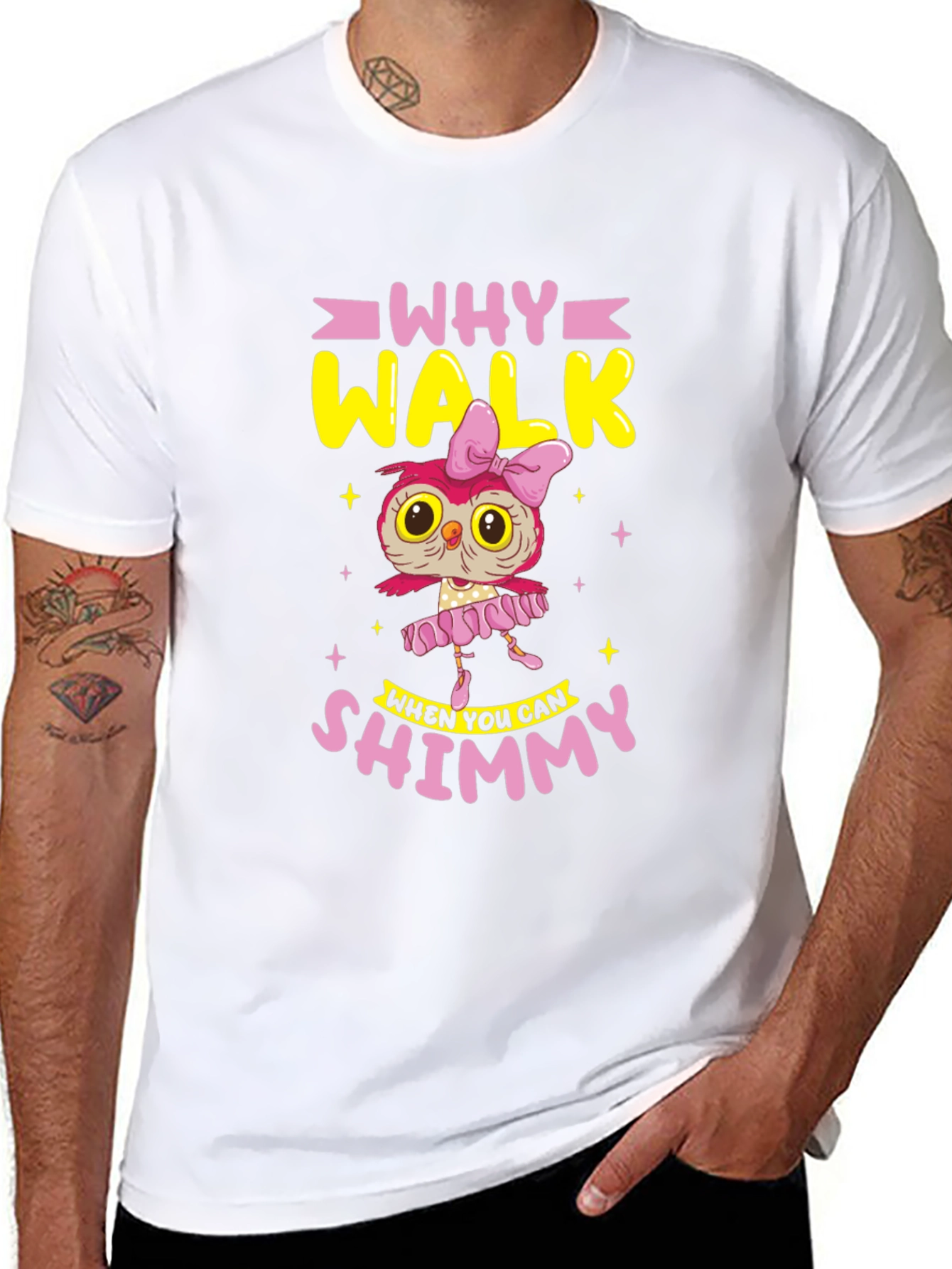 Why Walk Shimmy Owl T-Shirt