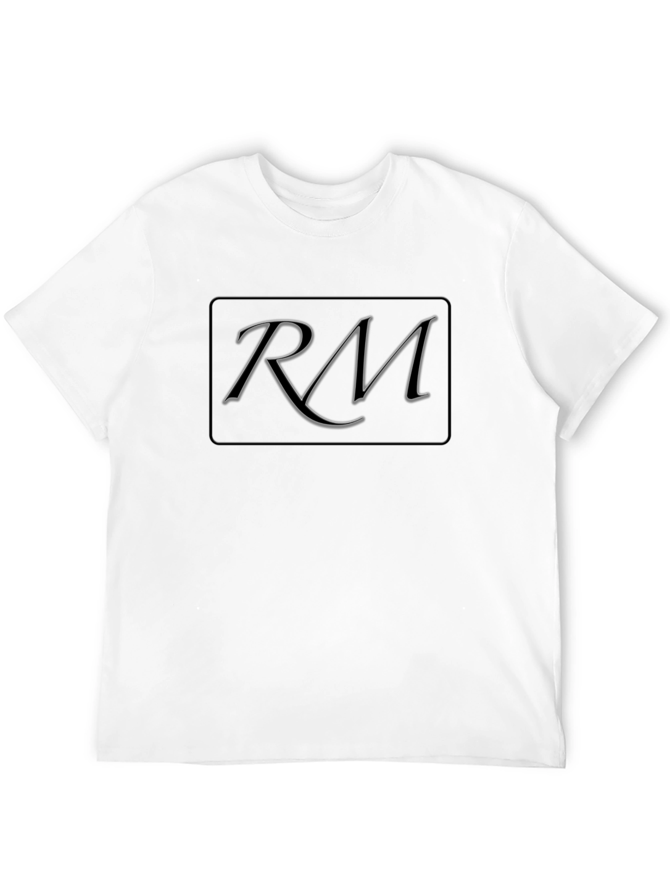 RM Initial T-Shirt - Stylish Black Cotton Tee