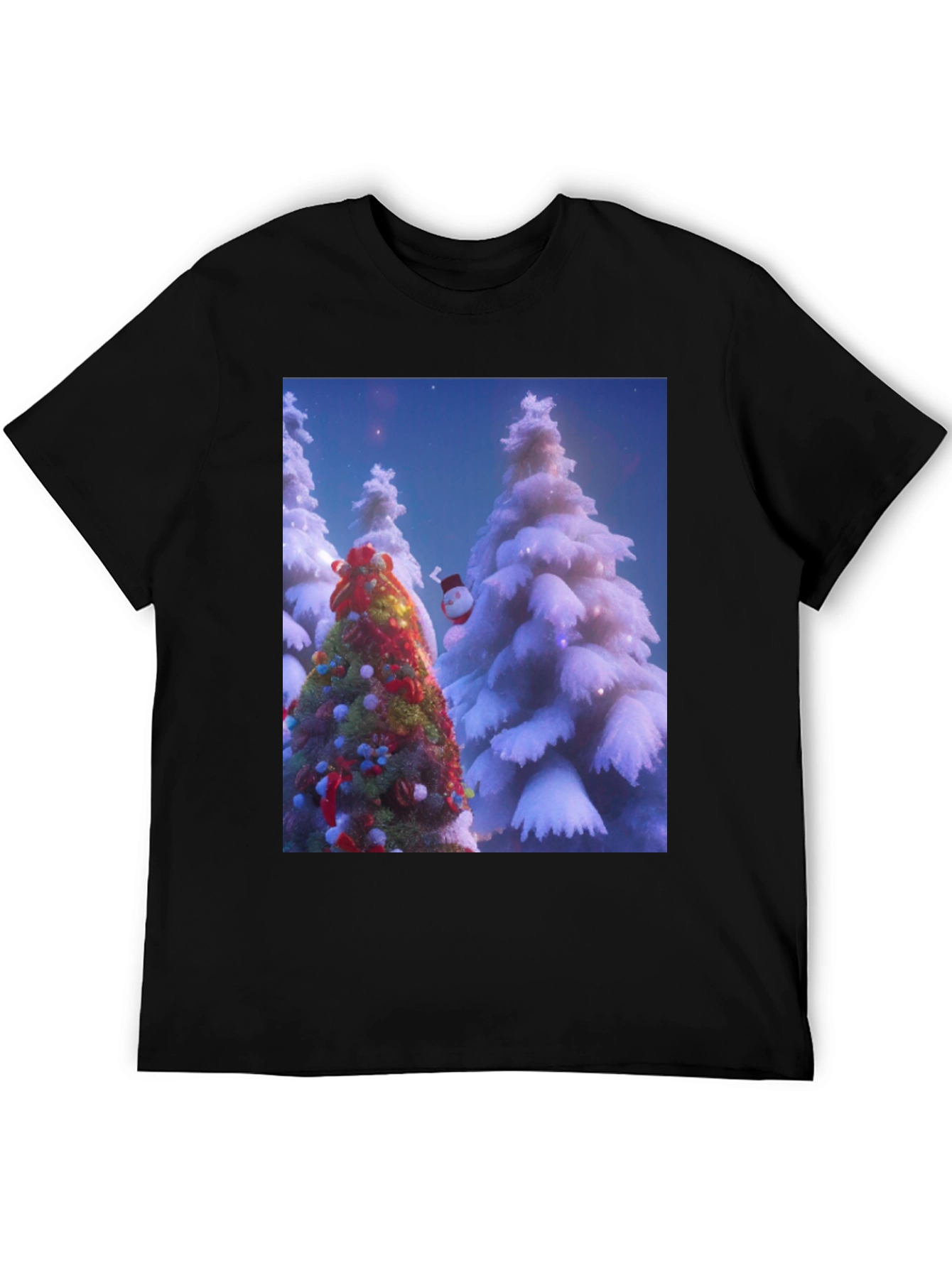 Christmas Trees Black T-Shirt