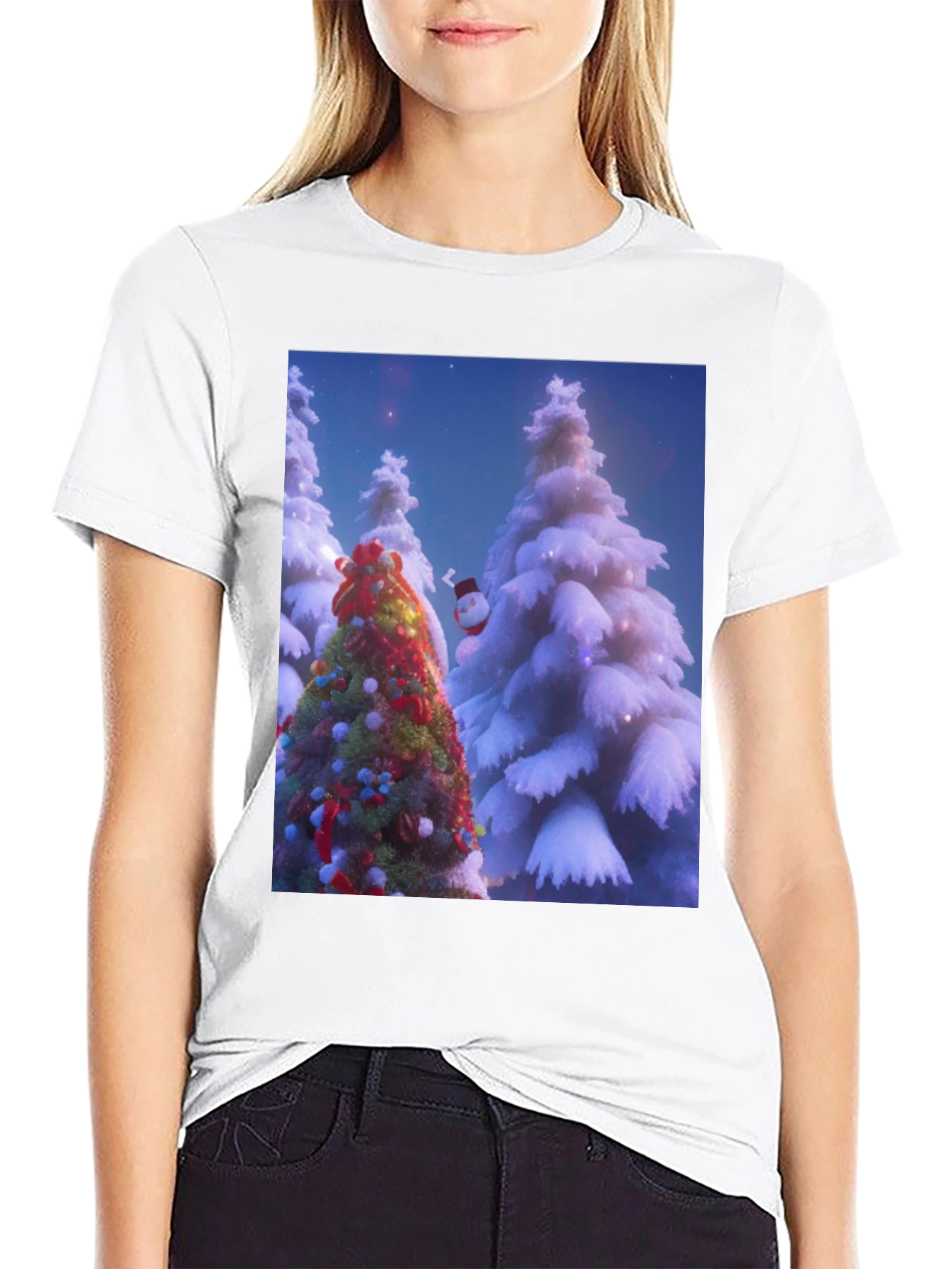 Christmas Trees Black T-Shirt