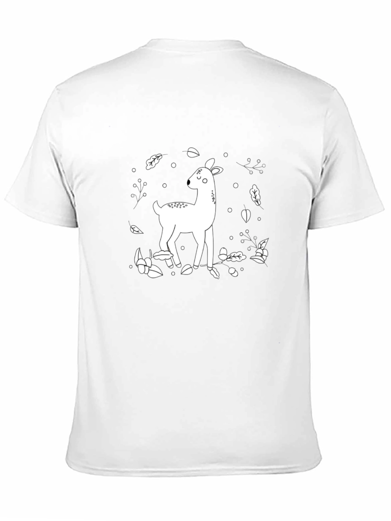 Deer Graphic Tee - Black Cotton Blend
