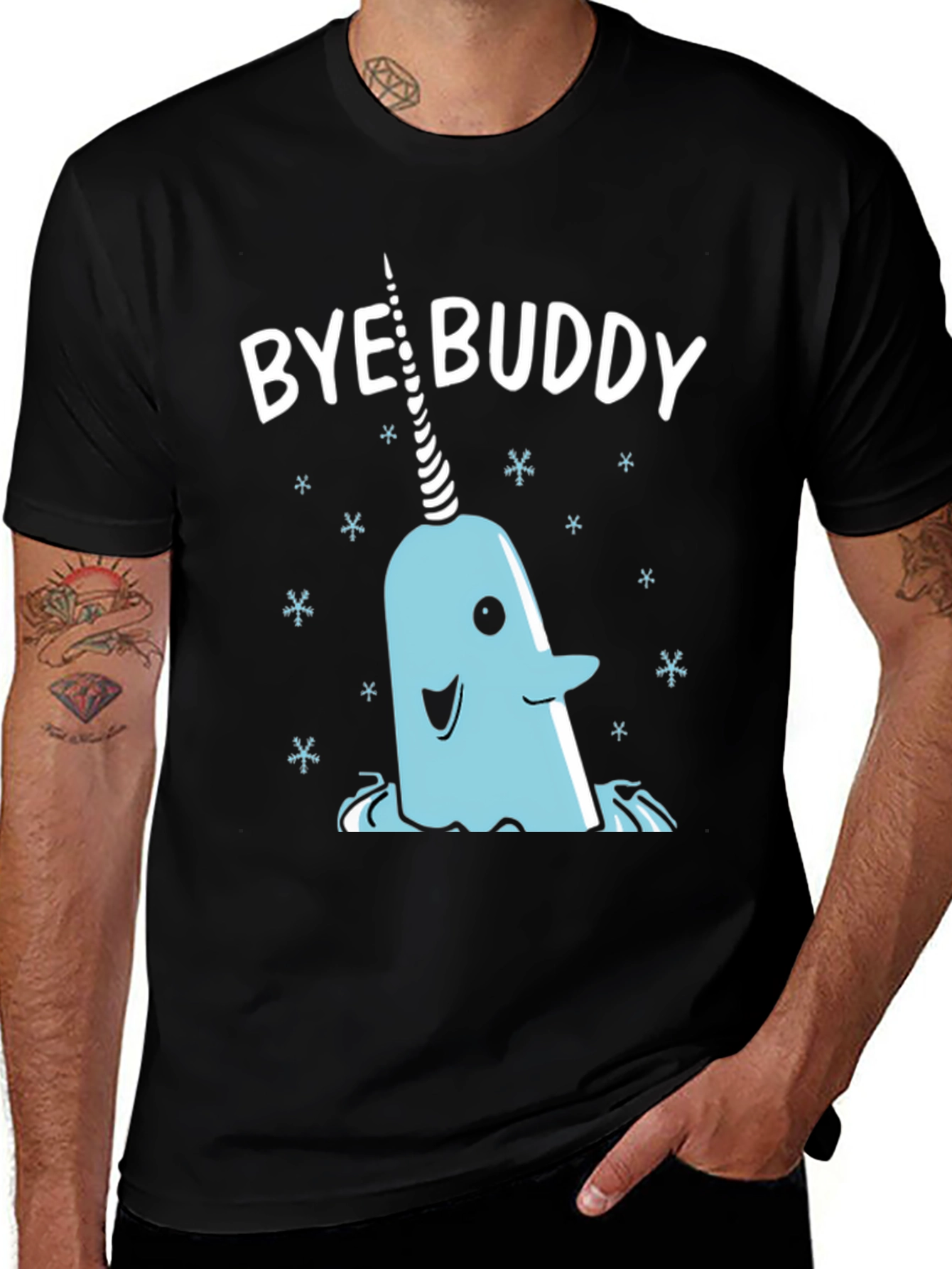 Bye Buddy Narwhal T-Shirt