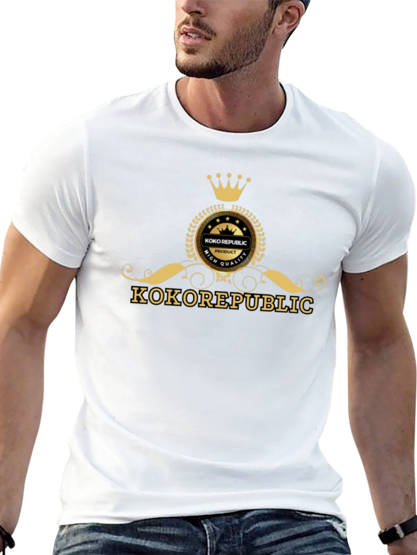 KOKO REPUBLIC Black Graphic Tee