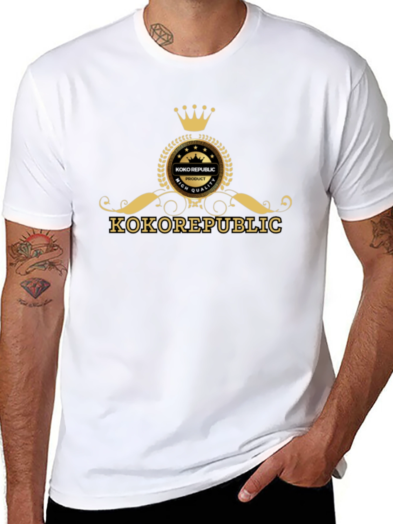 KOKO REPUBLIC Black Graphic Tee