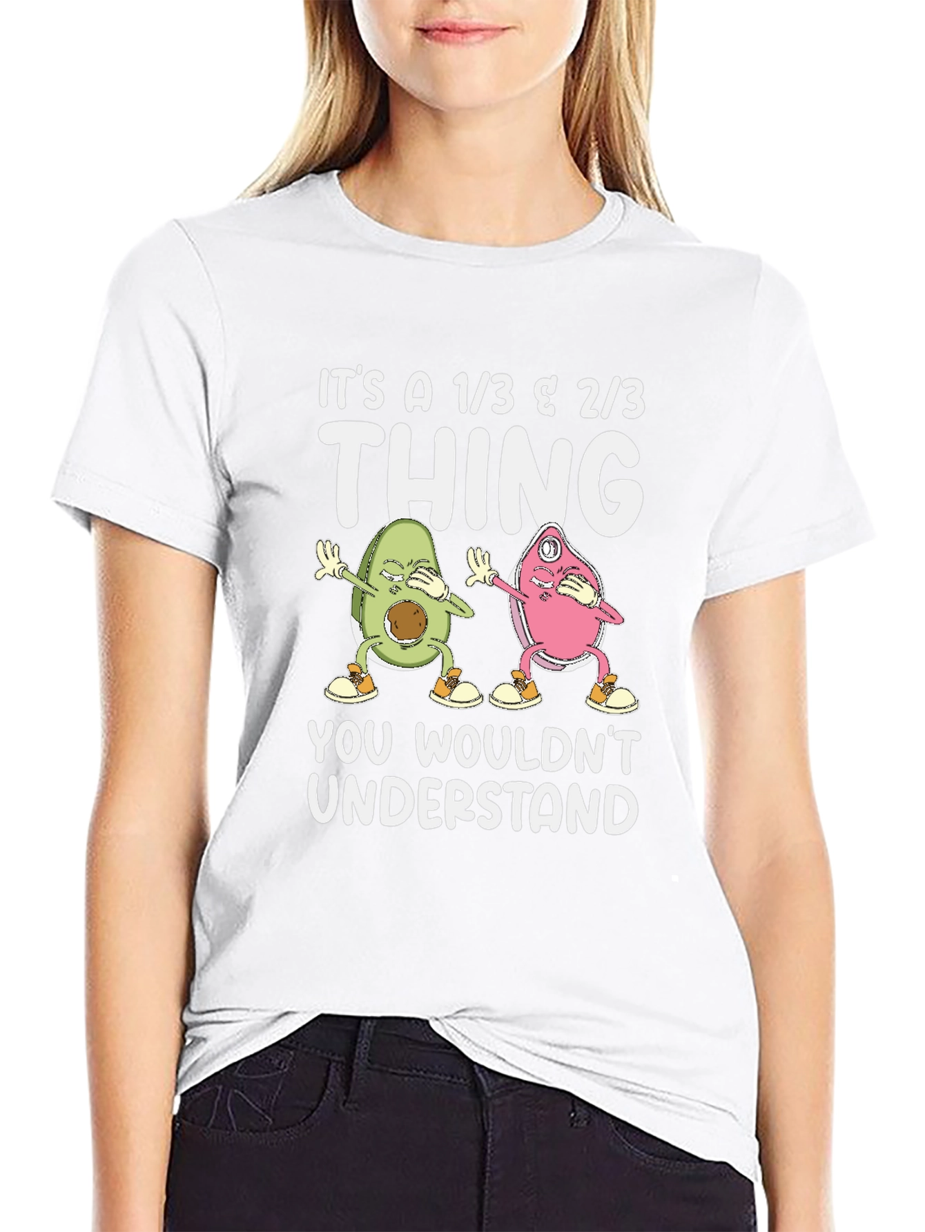 Funny 1/3 & 2/3 Avocado Dabbing Graphic Tee