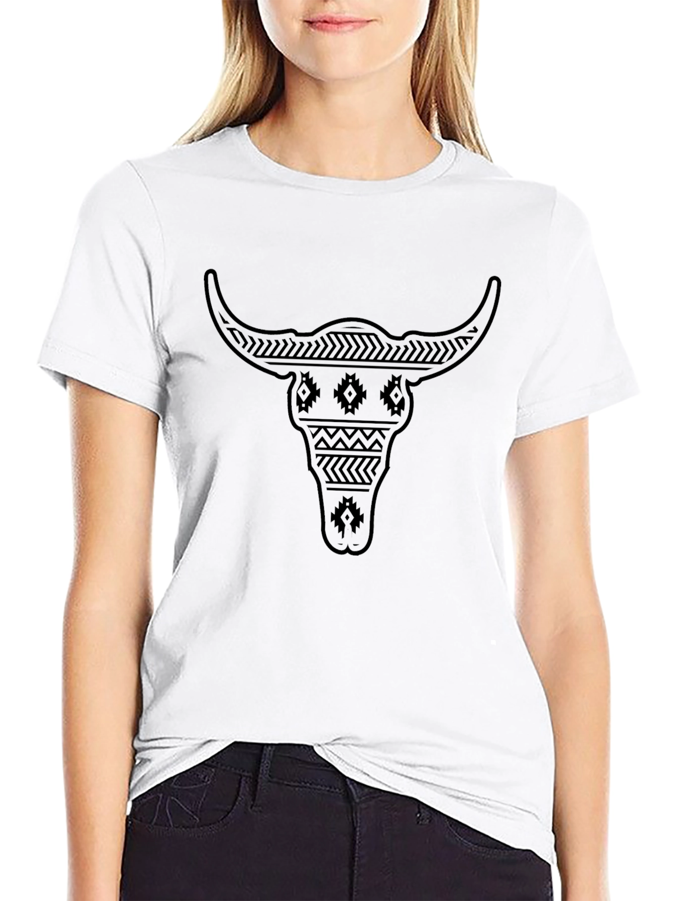 Tribal Bull Skull Graphic Tee - Modern Menswear