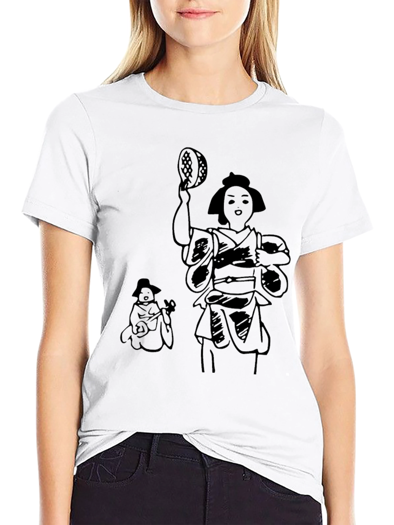 Japanese Dancers Graphic Tee - Stylish Unisex T-Shirt