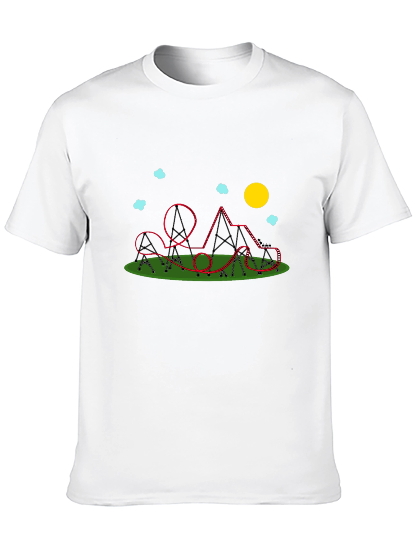 Roller Coaster Graphic Black T-Shirt