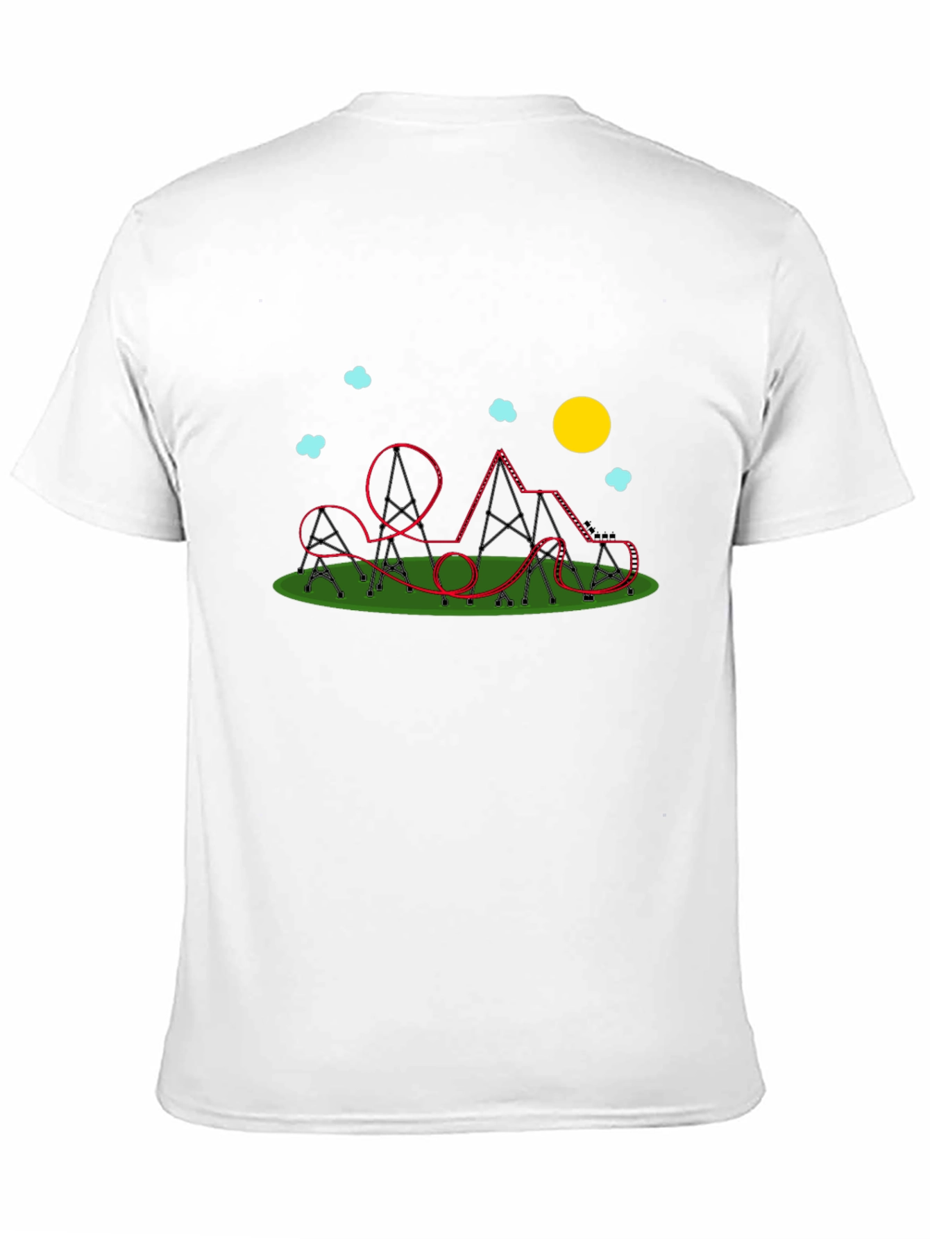 Roller Coaster Graphic Black T-Shirt