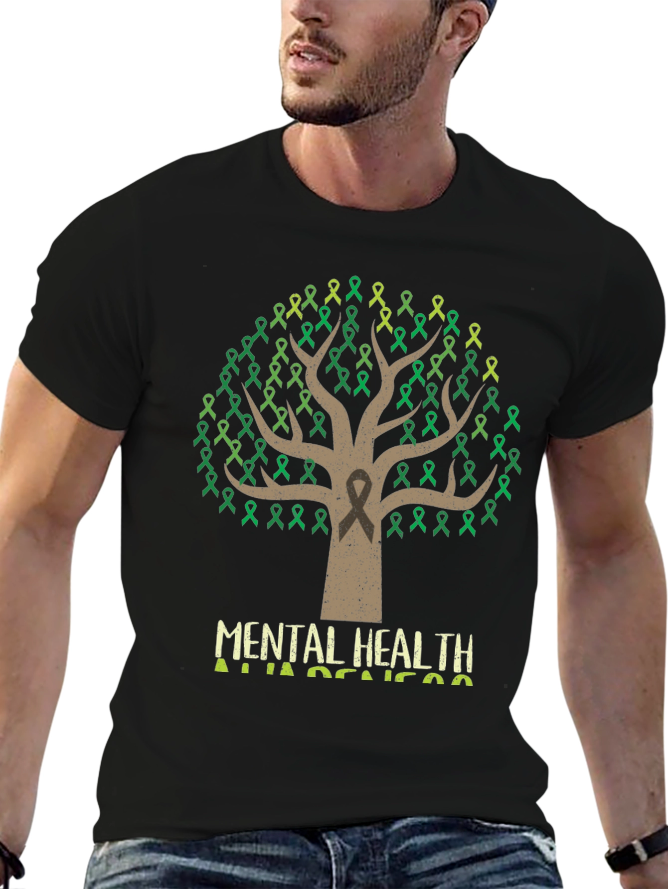 Mental Health Awareness Ribbon Tree T-Shirt