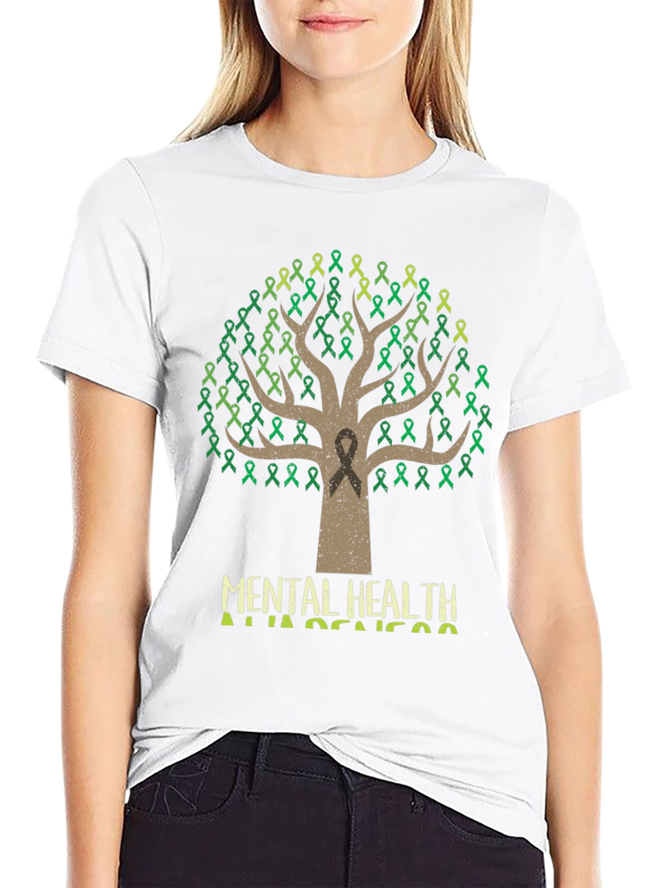 Mental Health Awareness Ribbon Tree T-Shirt