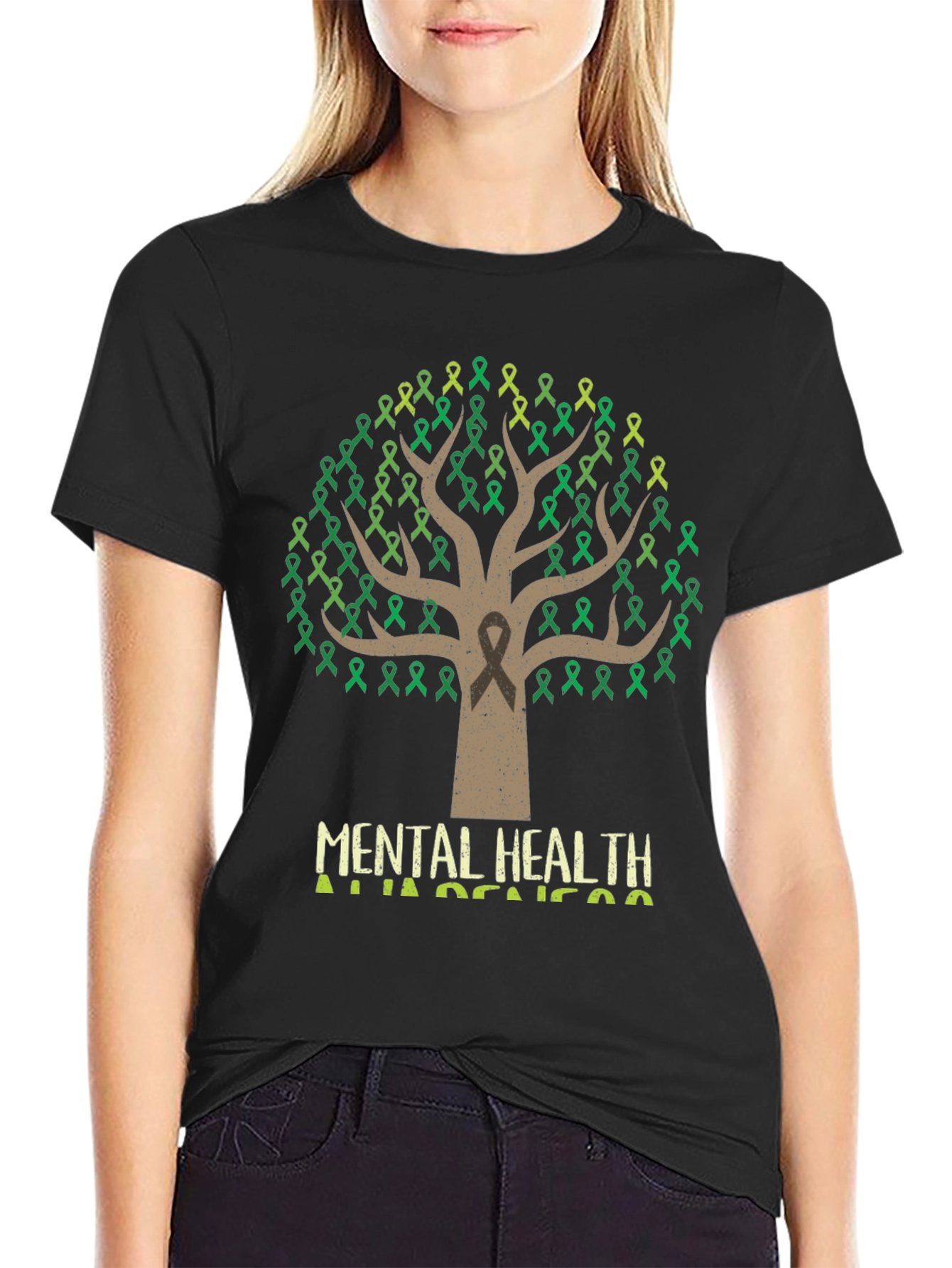 Mental Health Awareness Ribbon Tree T-Shirt