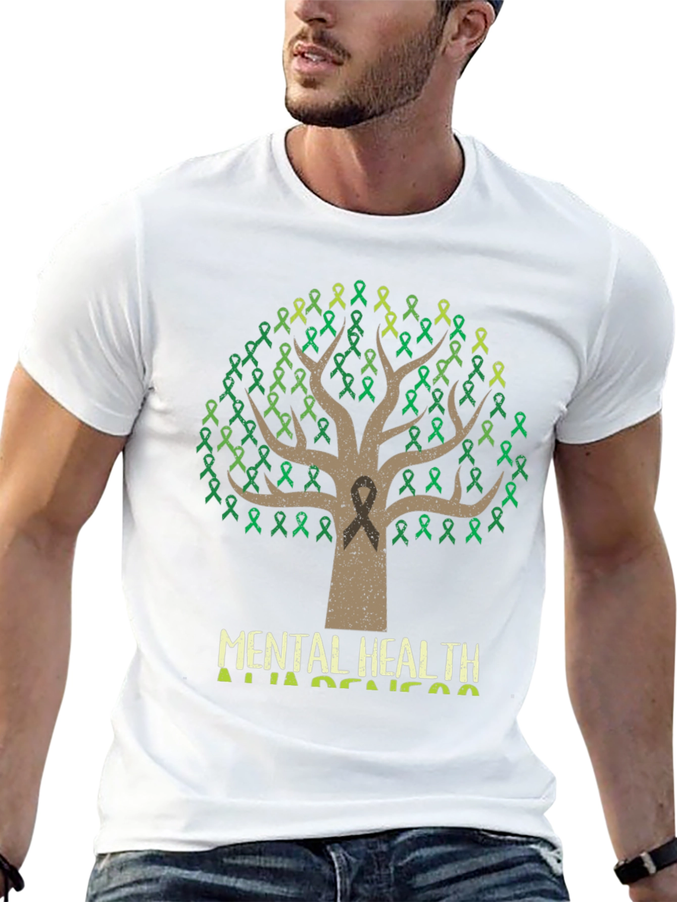 Mental Health Awareness Ribbon Tree T-Shirt