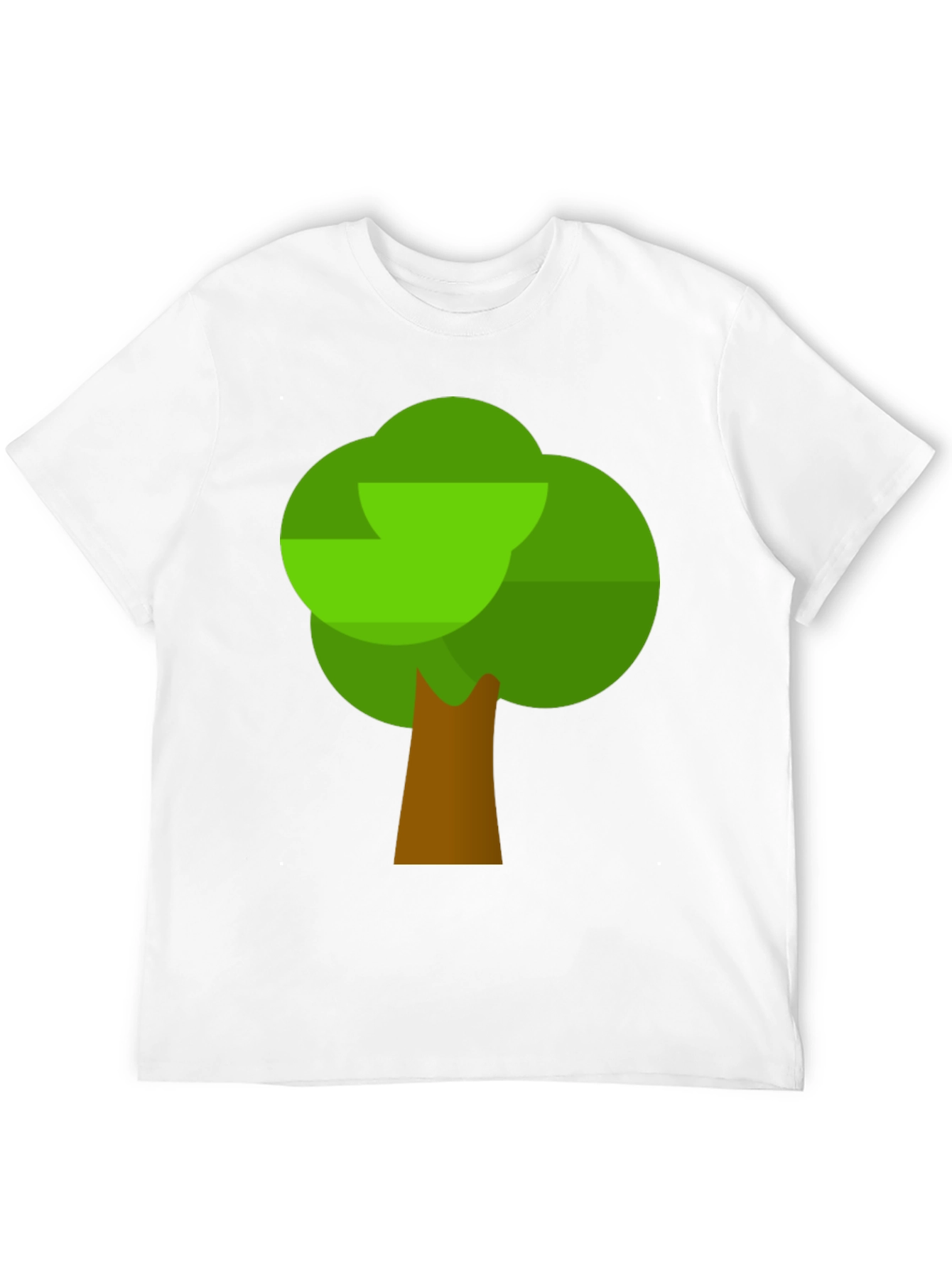 Cartoon Tree Graphic T-Shirt - Black Cotton Tee