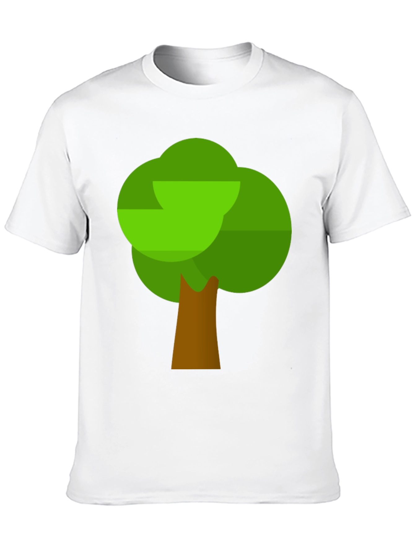 Cartoon Tree Graphic T-Shirt - Black Cotton Tee