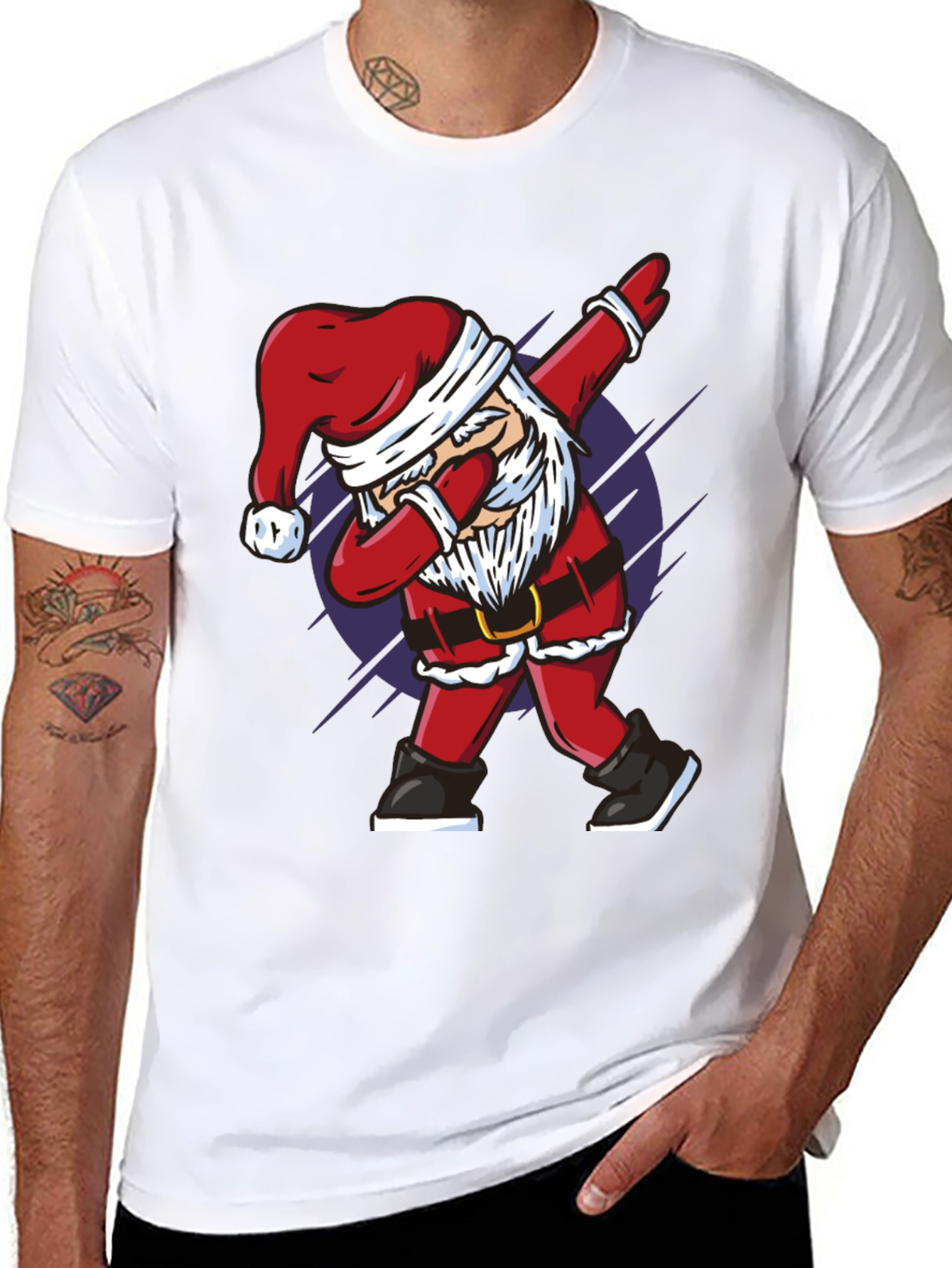 Dabbing Santa Graphic Tee - Holiday Cheer