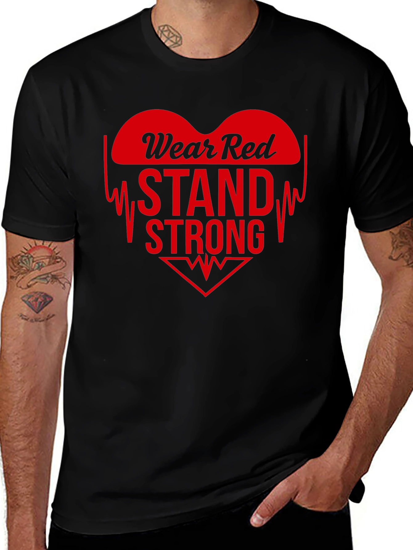 Wear Red Stand Strong T-Shirt: Heart Disease Awareness Tee