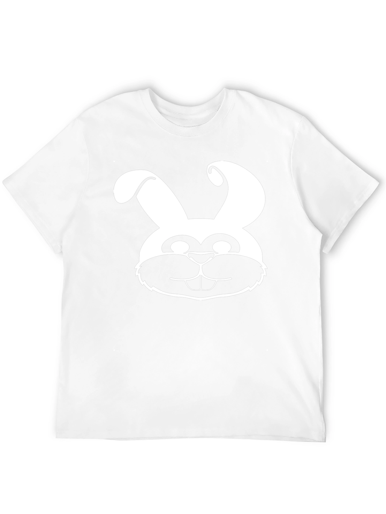 Bunny Face Graphic Tee - Black Cotton Shirt