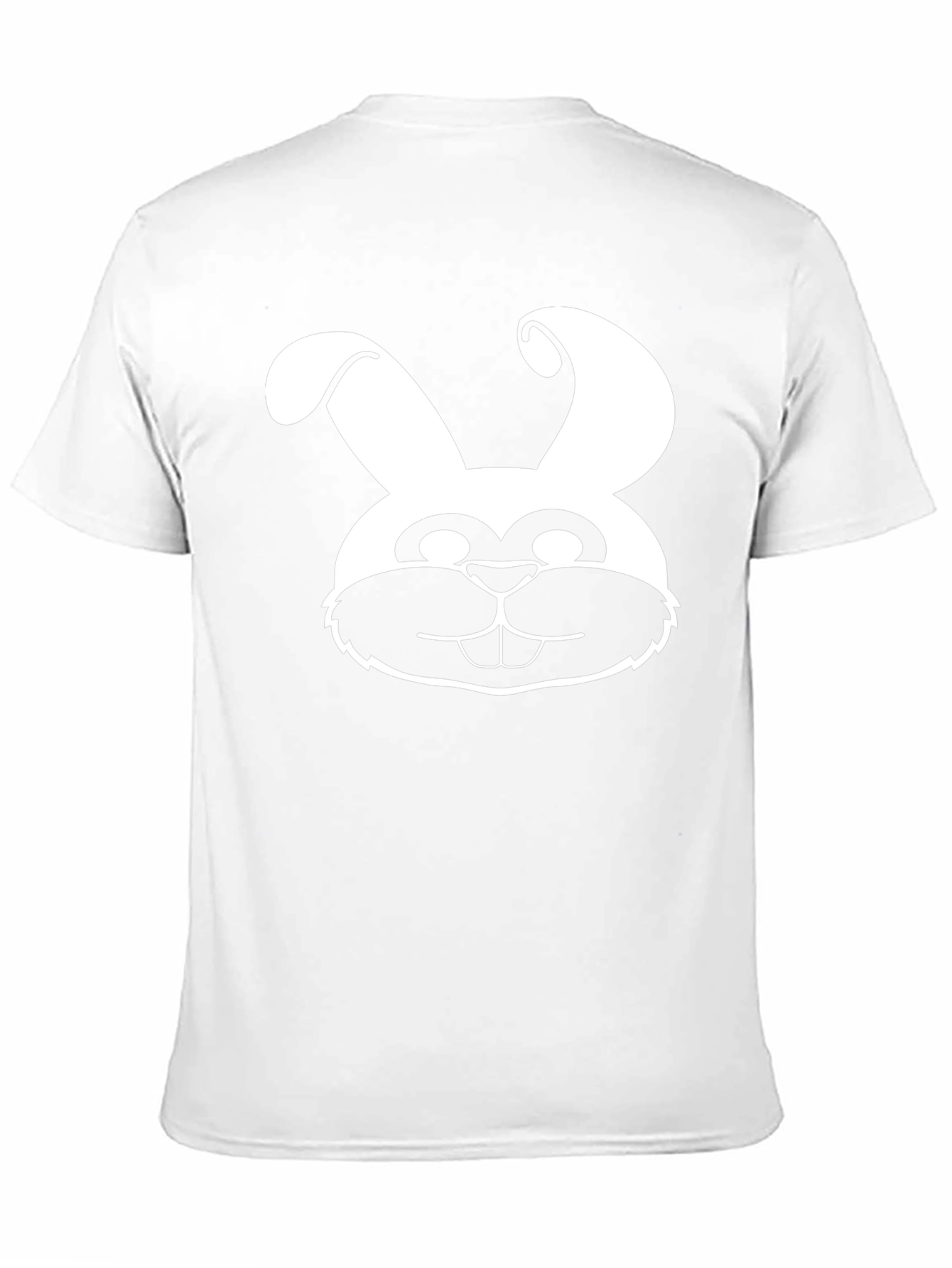 Bunny Face Graphic Tee - Black Cotton Shirt