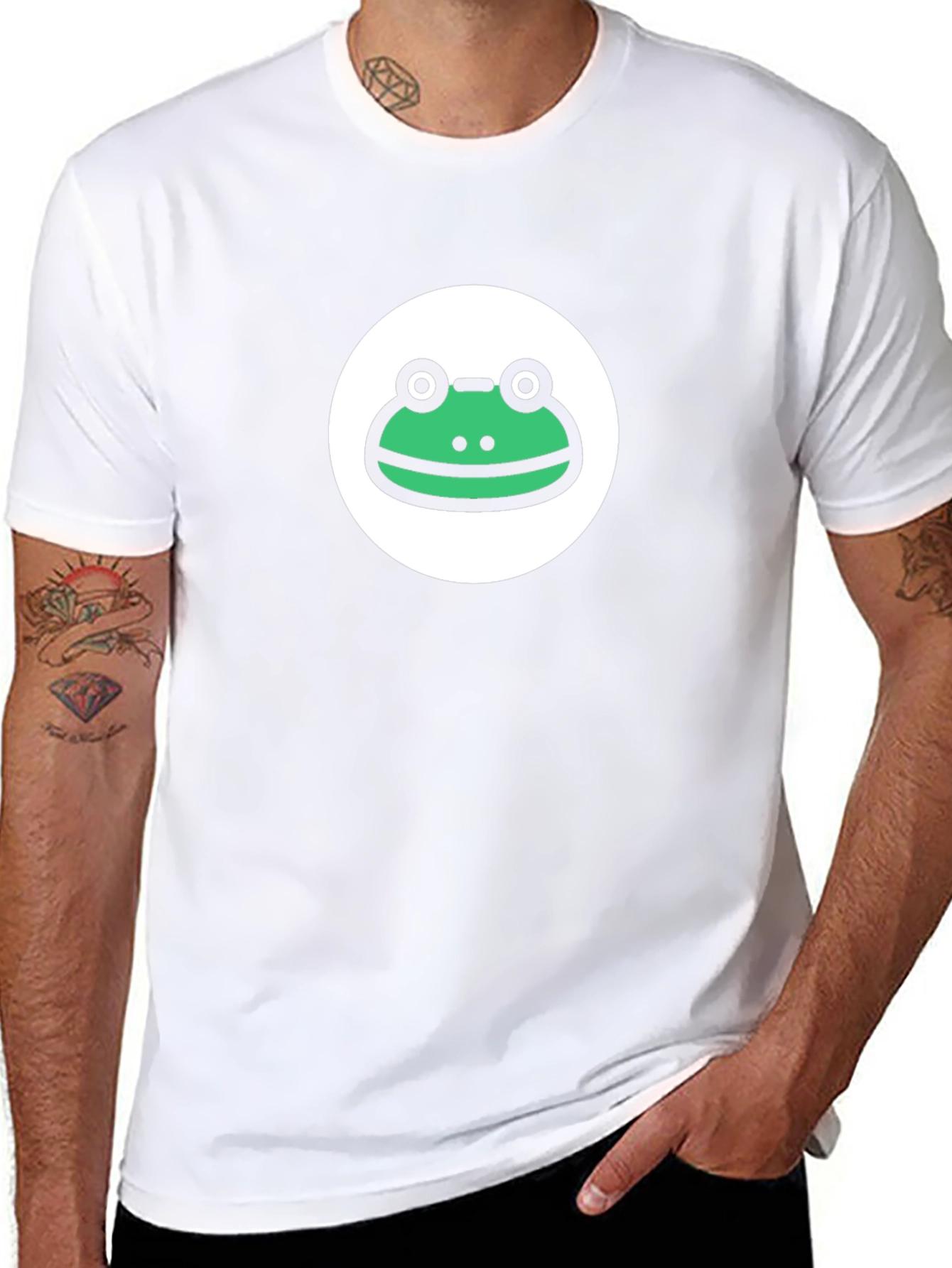 Frog Face Graphic Tee - Mens Black T-Shirt