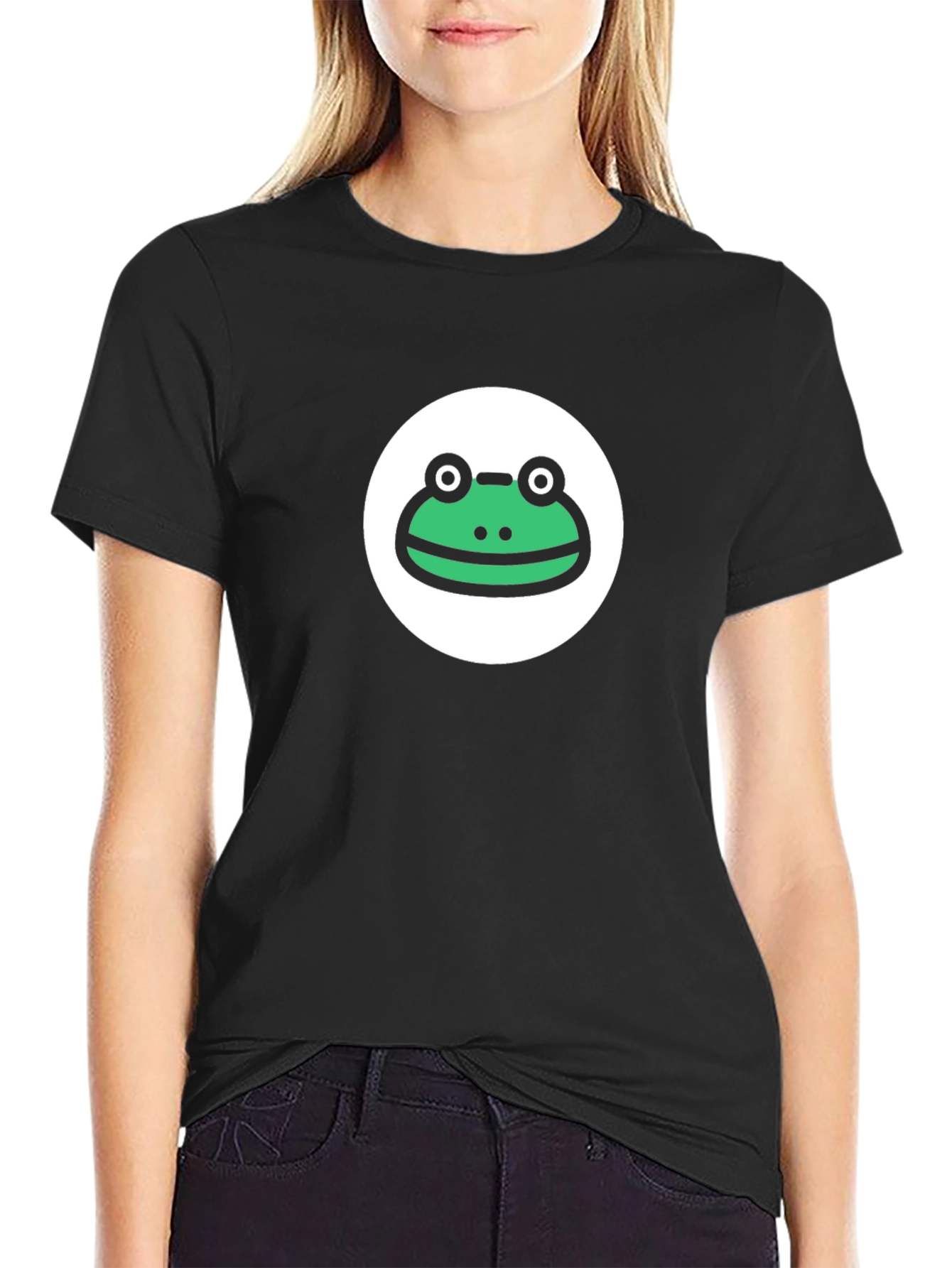 Frog Face Graphic Tee - Mens Black T-Shirt
