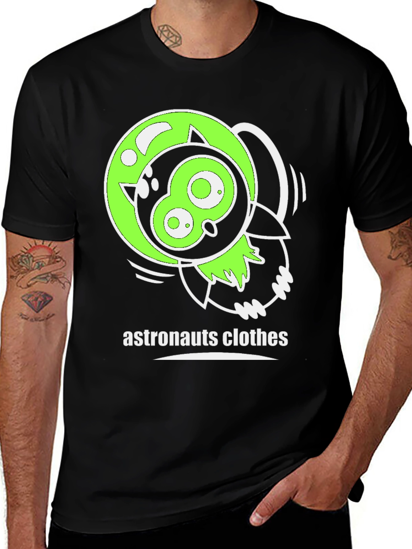 Astronauts Clothes Black Graphic Tee