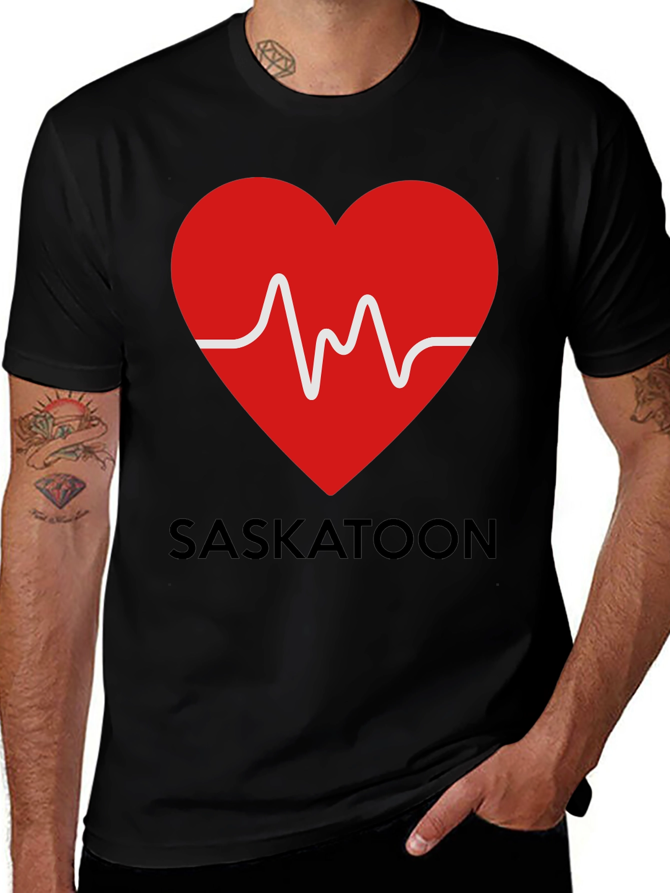 Saskatoon Heartbeat T-Shirt - Show Your City Love!