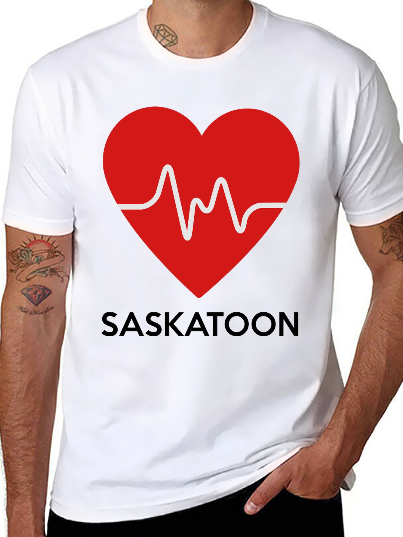 Saskatoon Heartbeat T-Shirt - Show Your City Love!