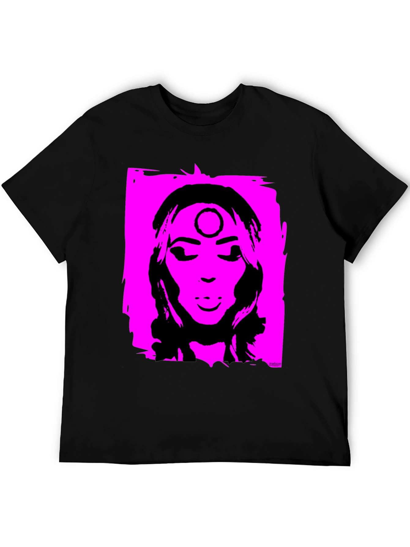 Unique Graphic T-Shirt - Pink & Black Design