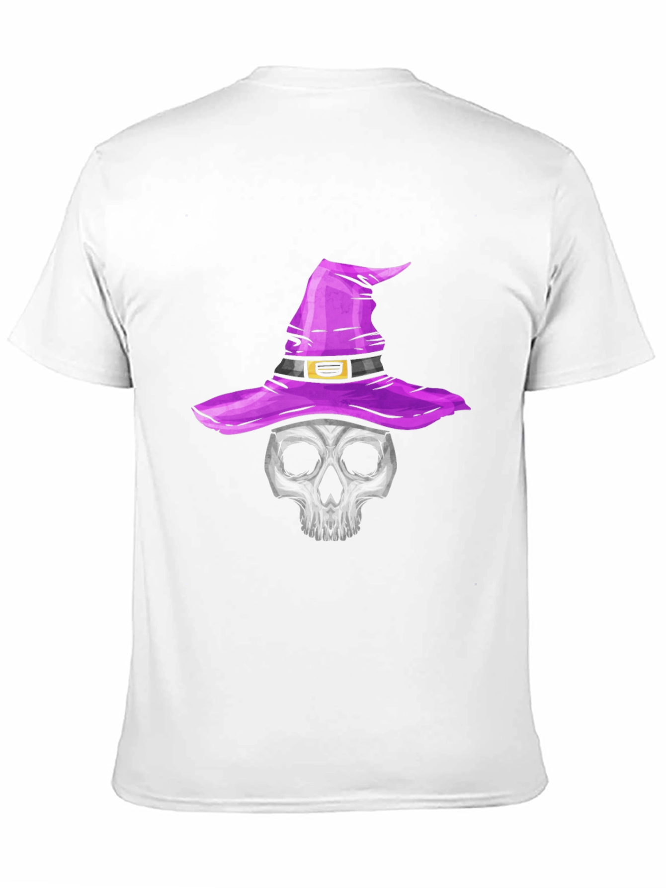 Skull in Witch Hat Halloween T-Shirt