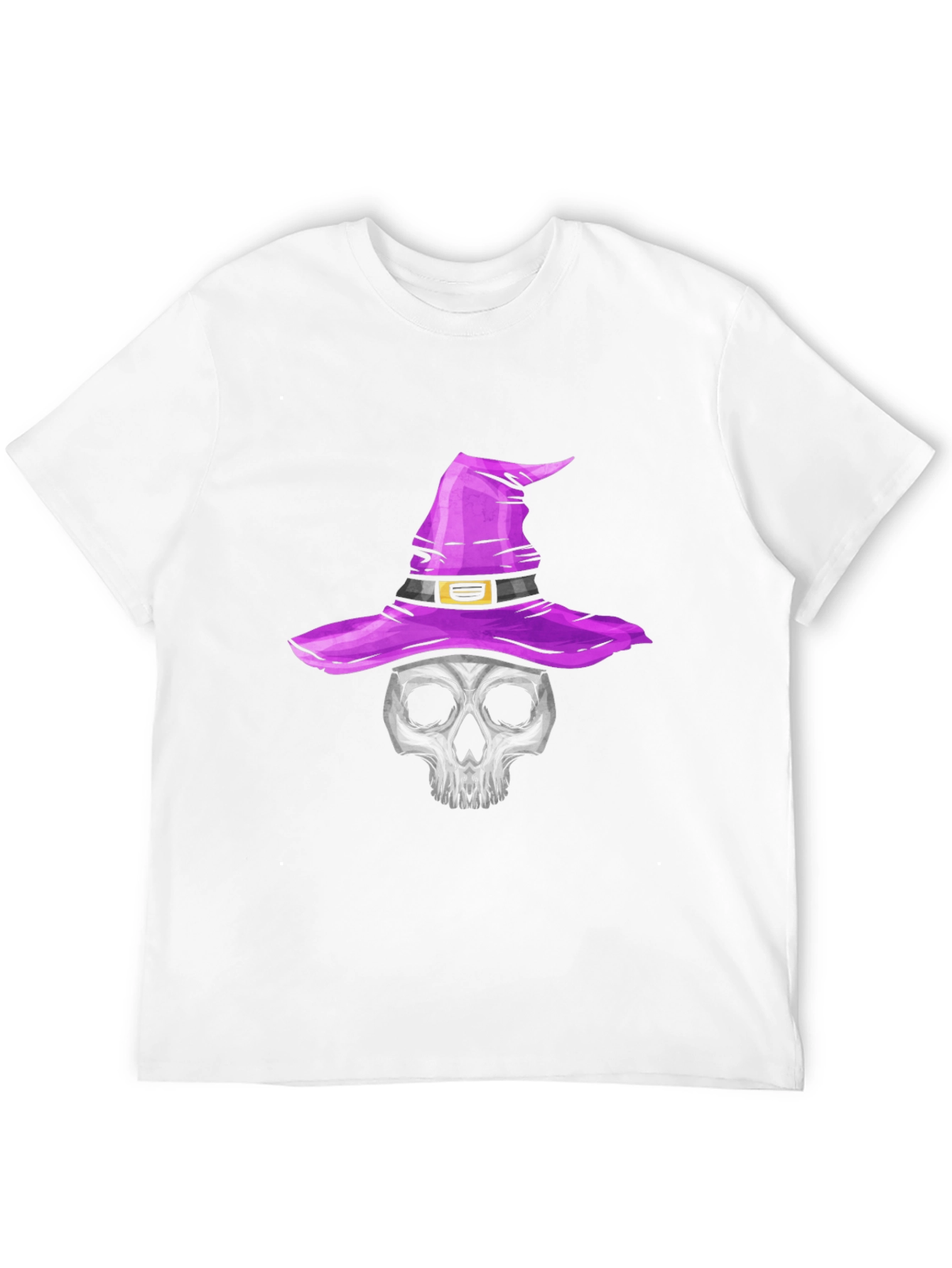 Skull in Witch Hat Halloween T-Shirt
