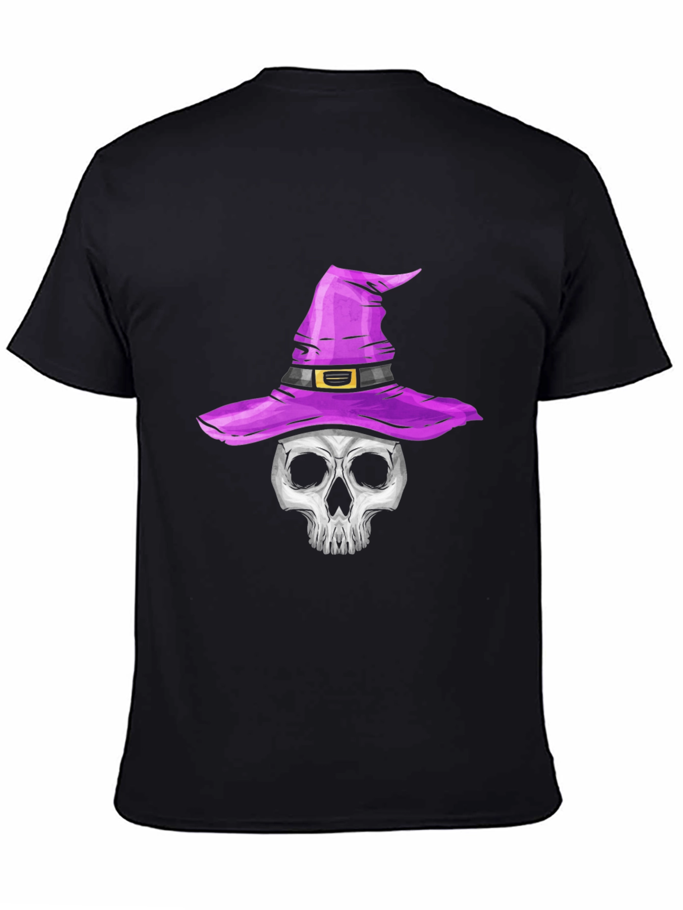 Skull in Witch Hat Halloween T-Shirt