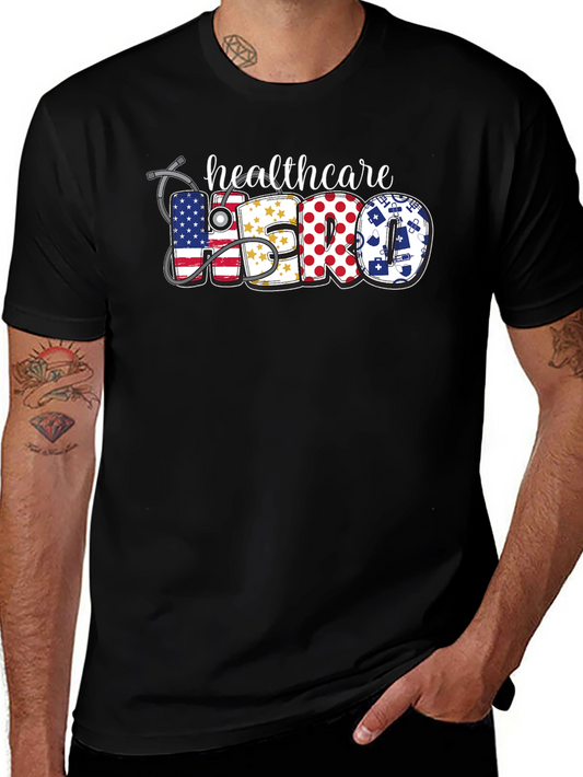 Healthcare Hero Graphic T-Shirt - Unisex Black Tee