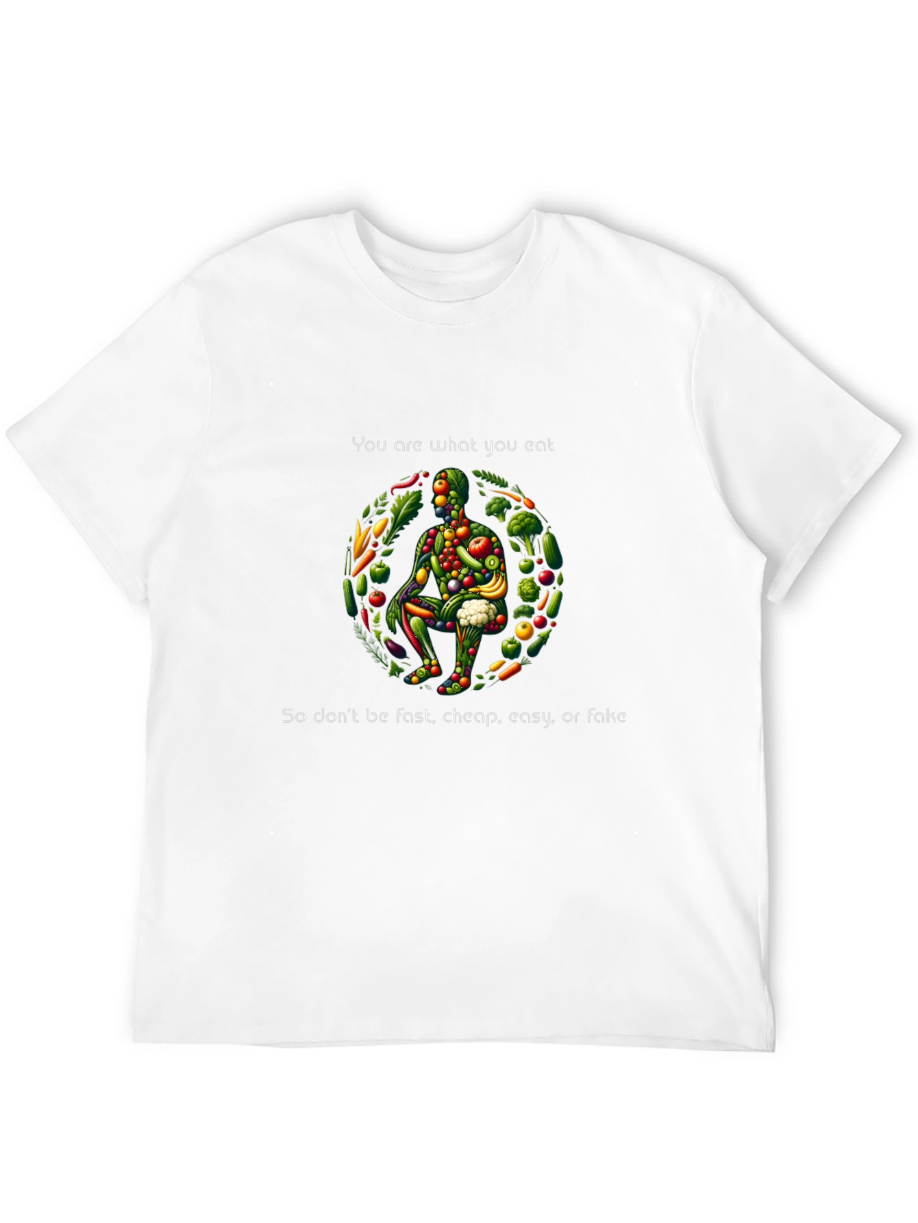 You Are What You Eat Black Graphic Tee