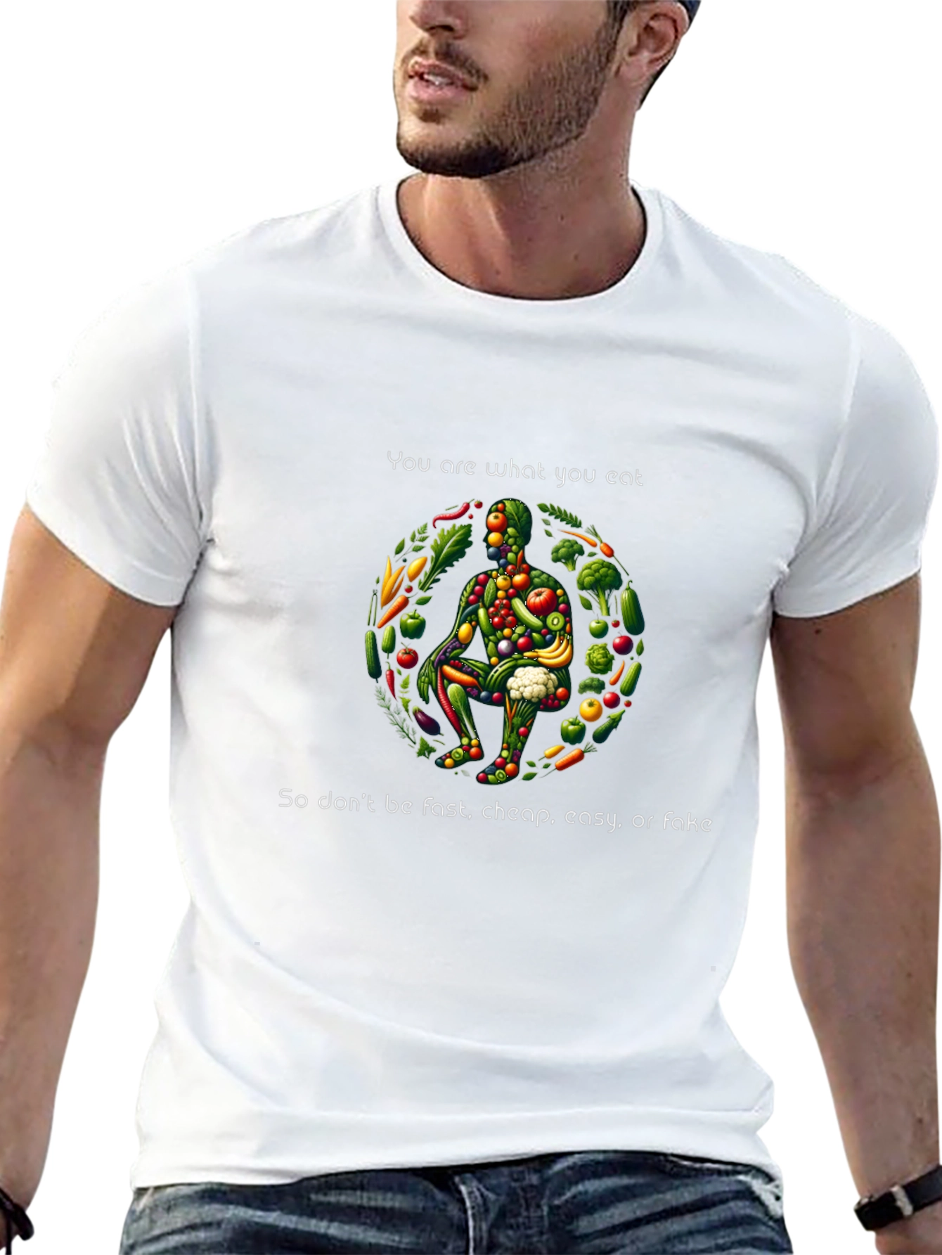 You Are What You Eat Black Graphic Tee
